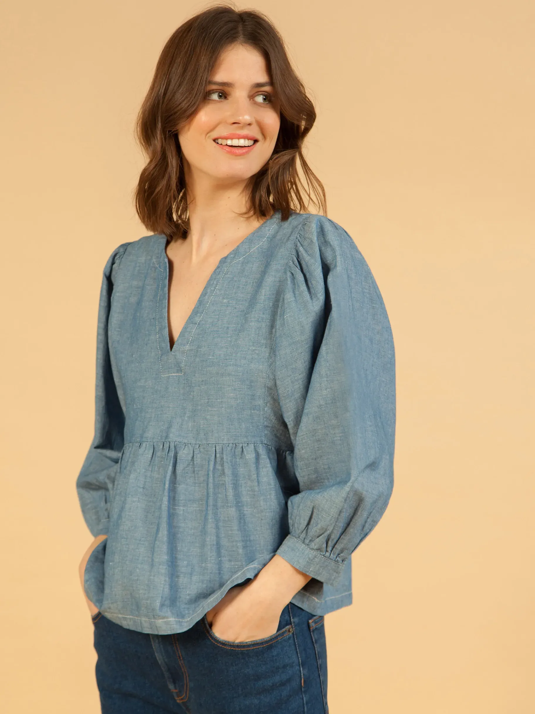 BENSIMON Tops & Chemises<Blouse faika CHAMBRAY