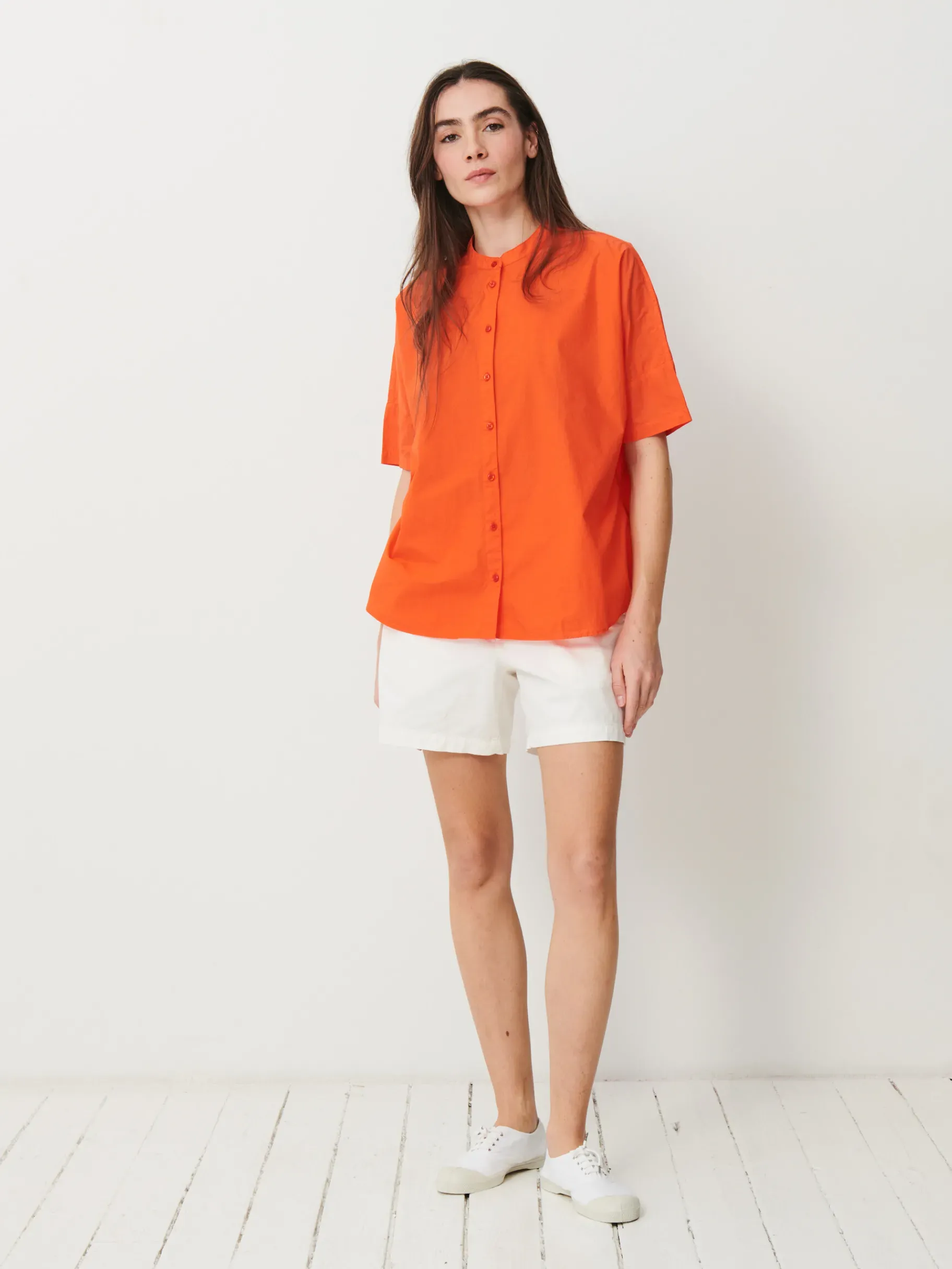 BENSIMON Tops & Chemises<Blouse lanica ORANGE VIF
