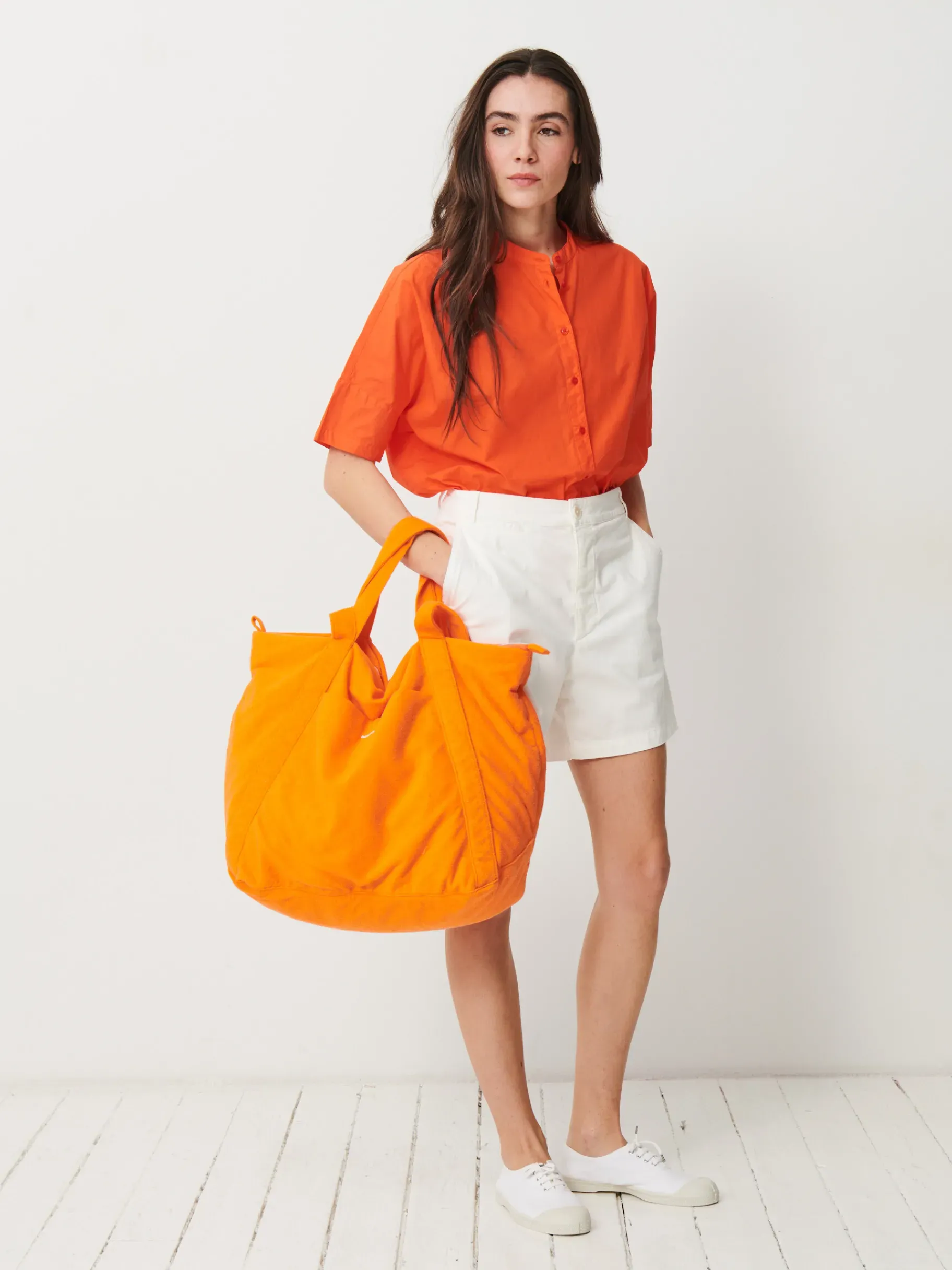 BENSIMON Tops & Chemises<Blouse lanica ORANGE VIF