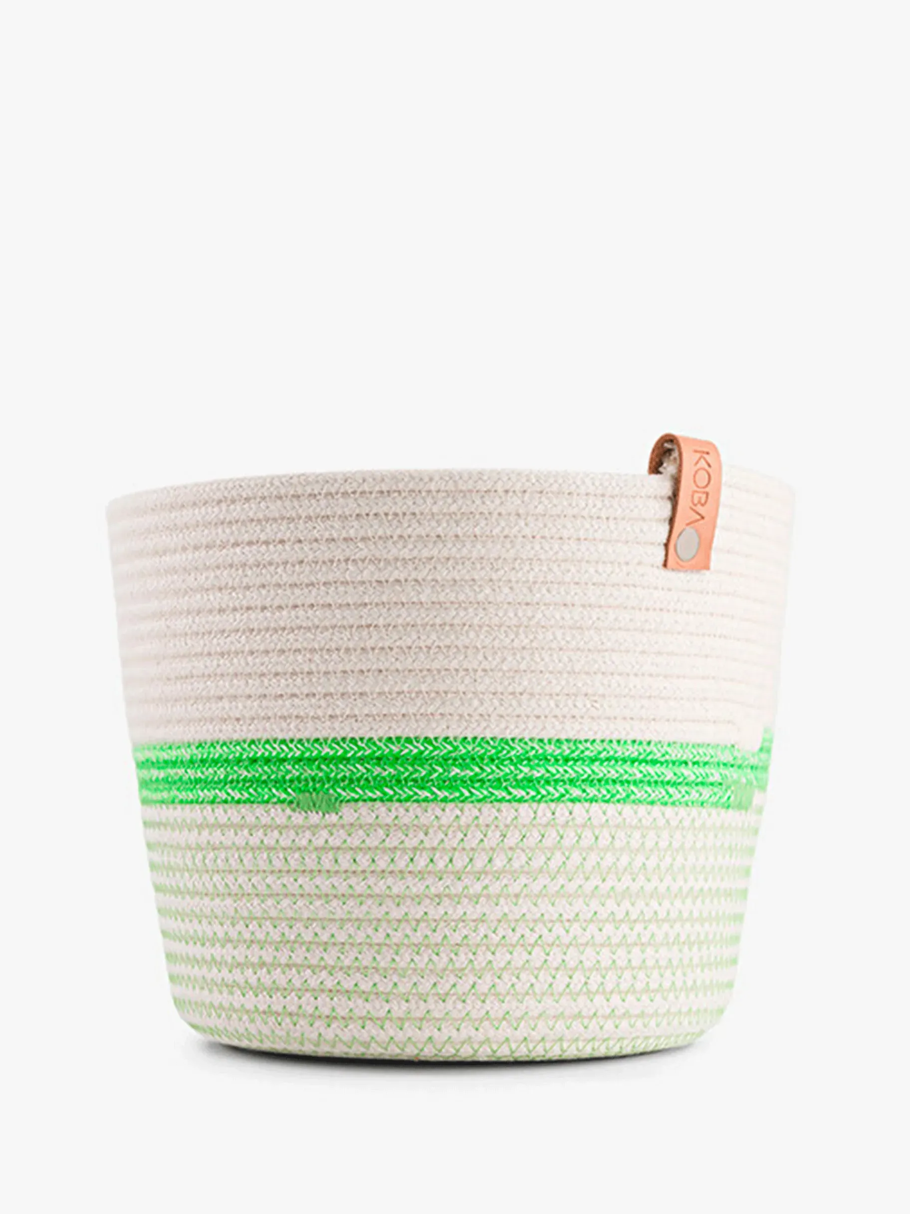 BENSIMON Objets Décoratifs<Cache pot corde recyclee vert fluo m - koba TERRE ROSE