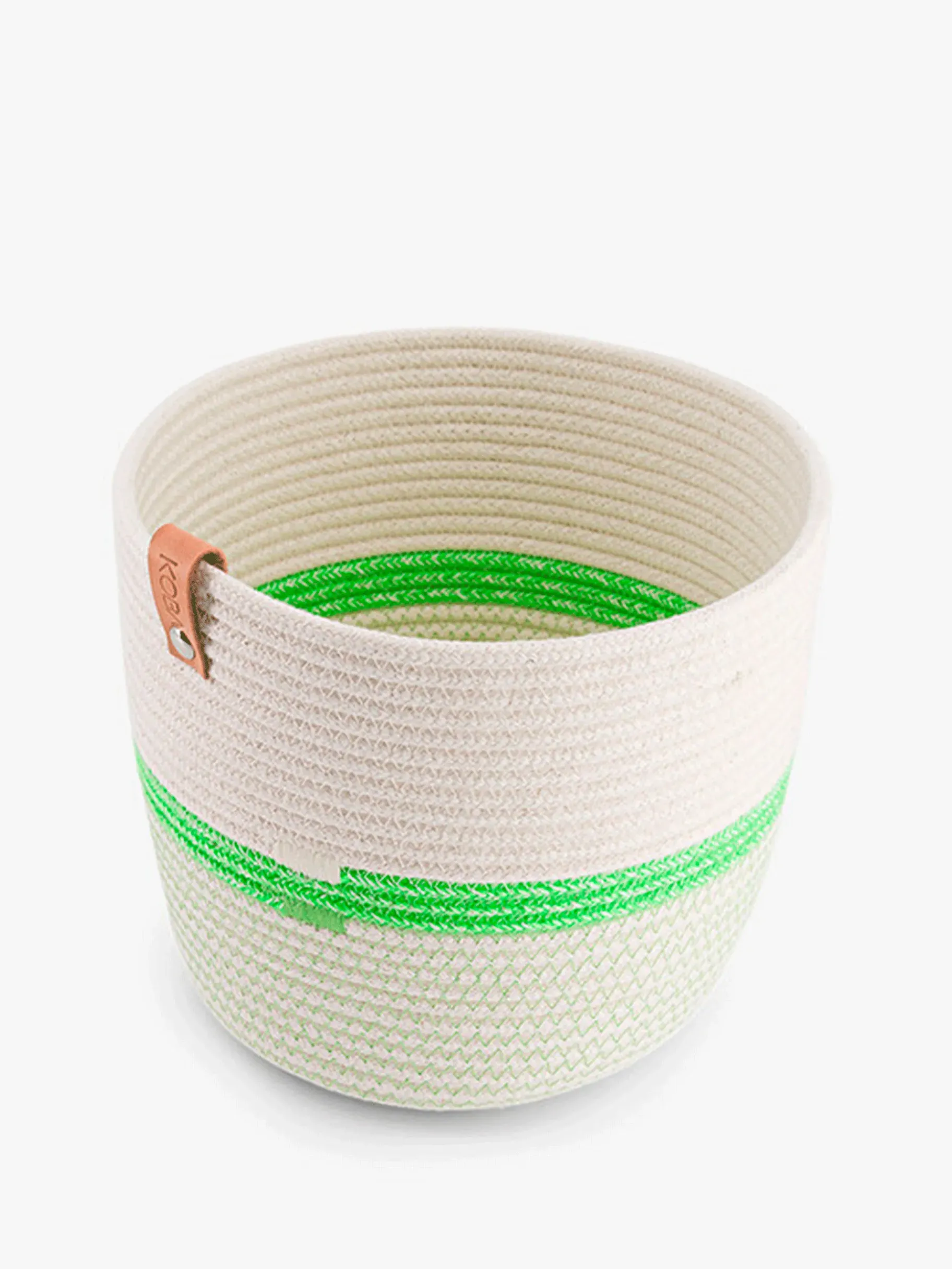BENSIMON Objets Décoratifs<Cache pot corde recyclee vert fluo m - koba TERRE ROSE