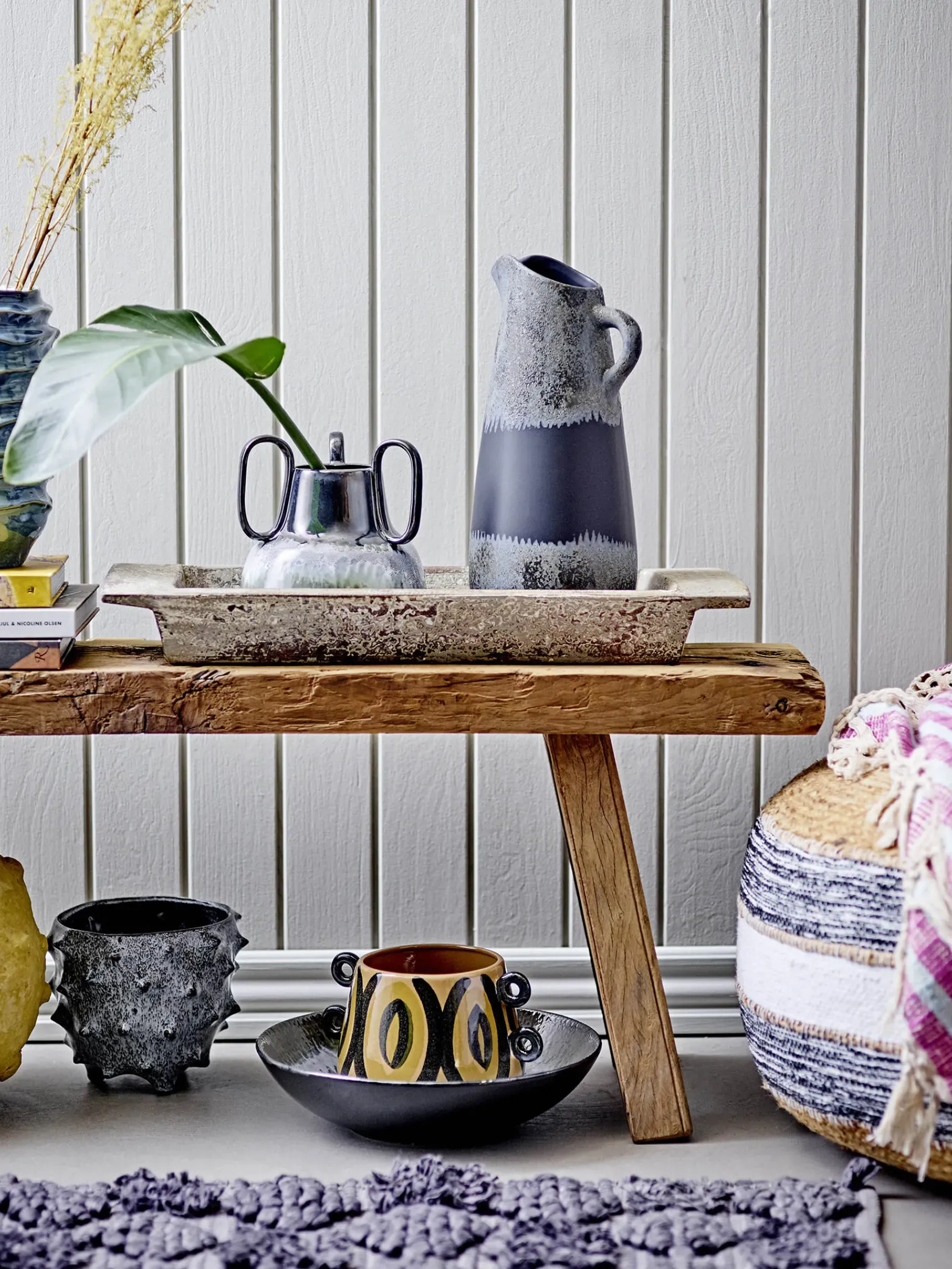 BENSIMON Vases<Cache pot picot - bloomingville BLEU
