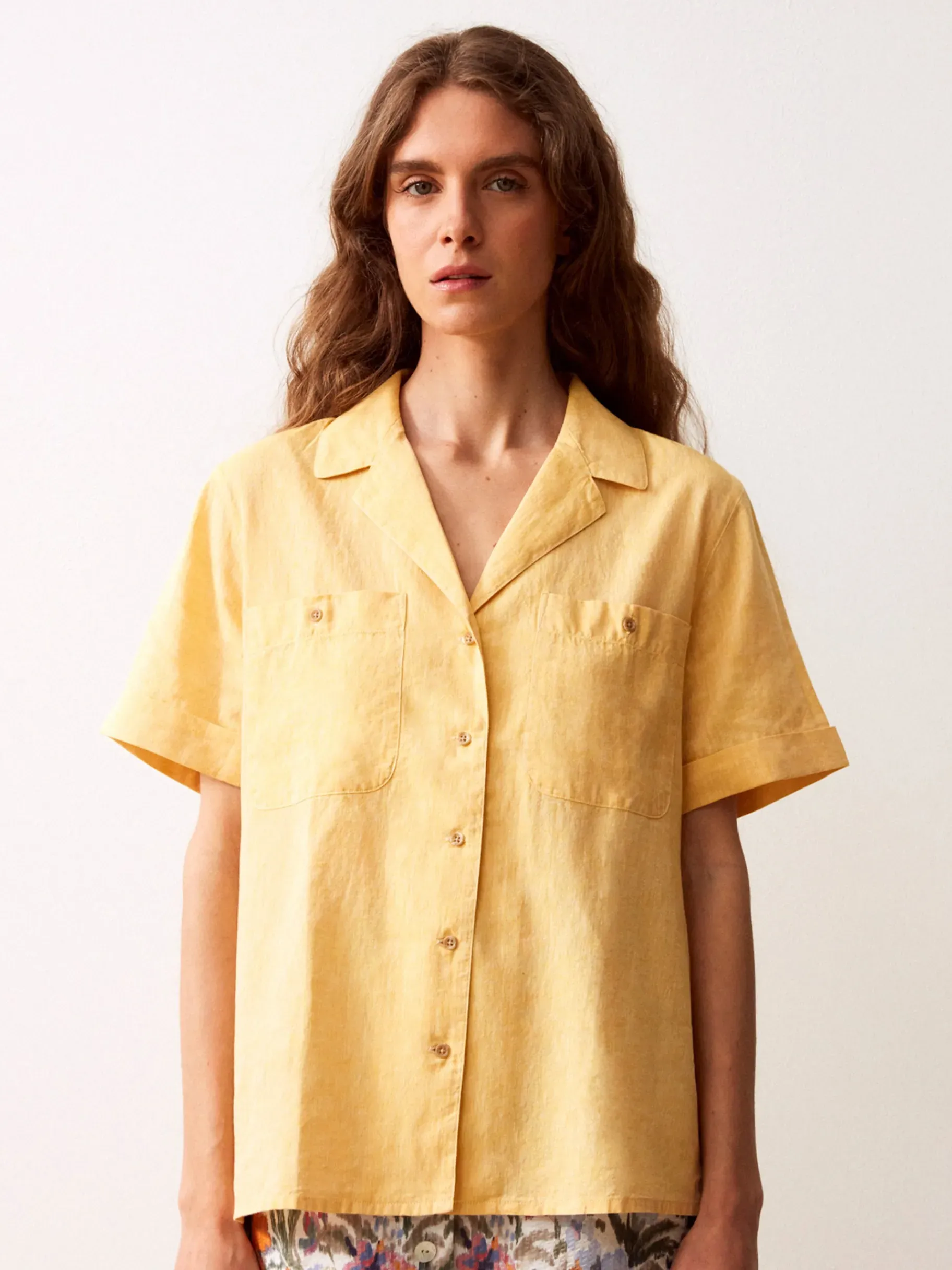 BENSIMON Tops & Chemises<Chemise hawai JAUNE