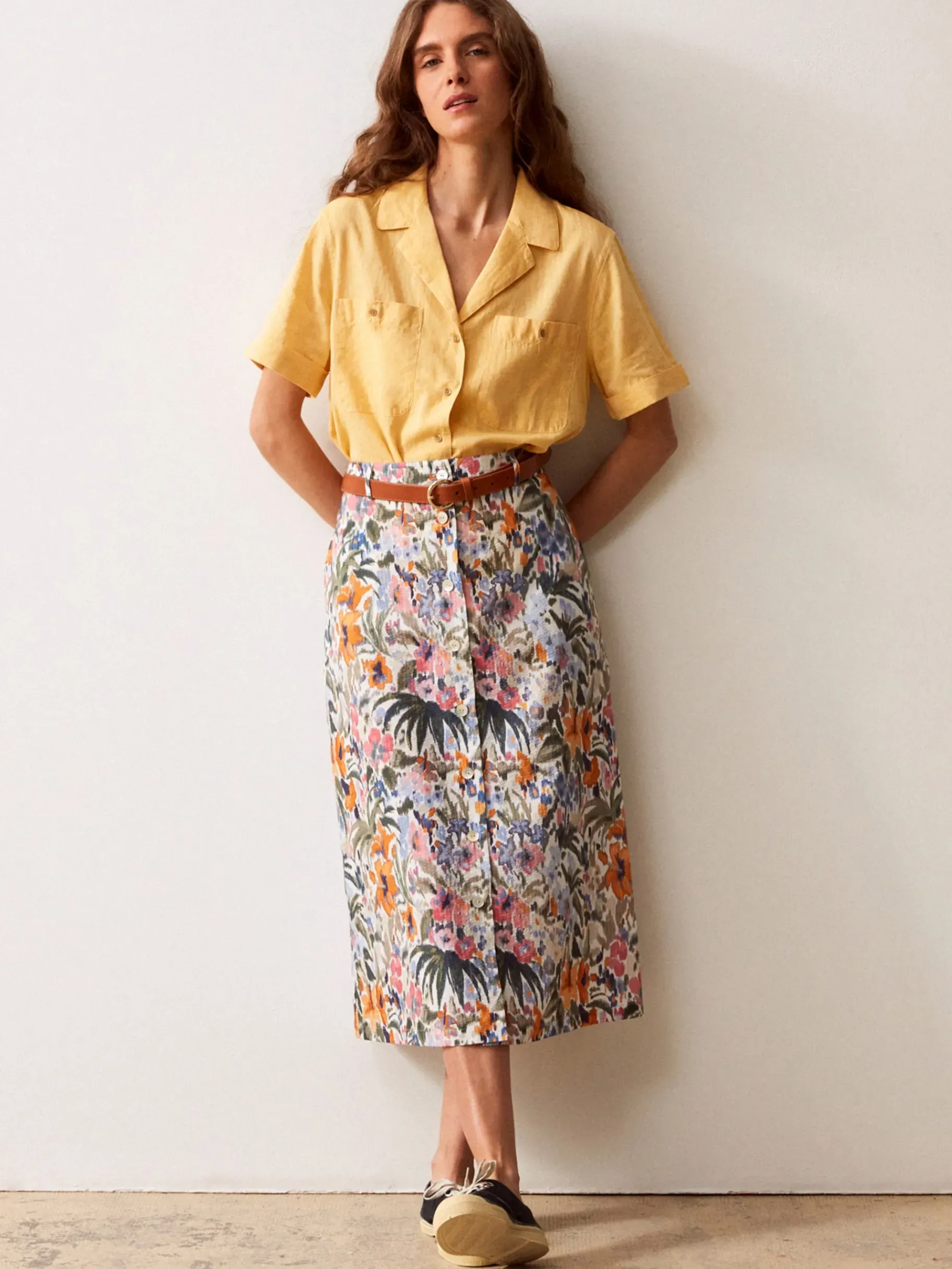 BENSIMON Tops & Chemises<Chemise hawai JAUNE
