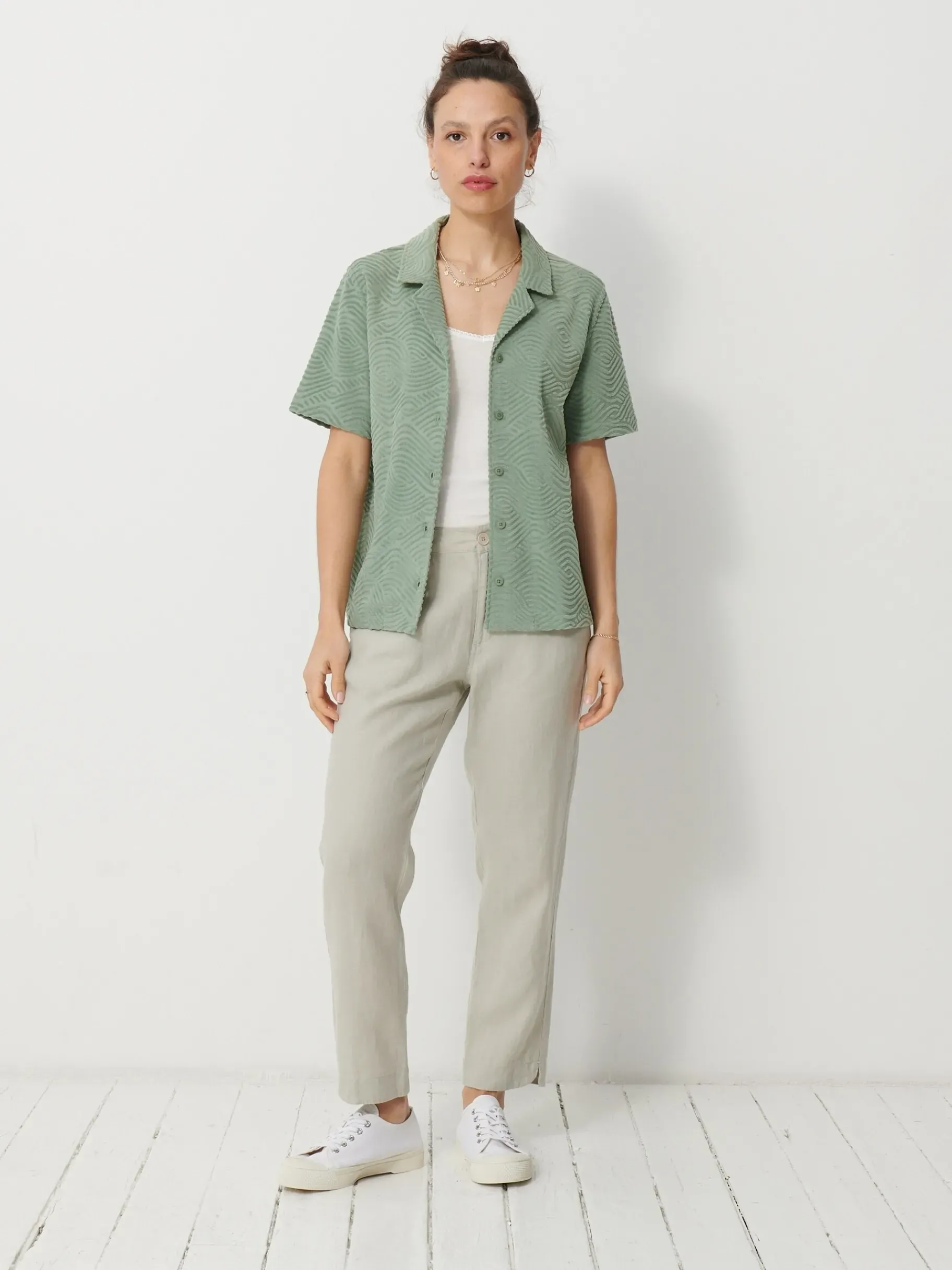 BENSIMON Tops & Chemises<Chemise hawaiana SAUGE