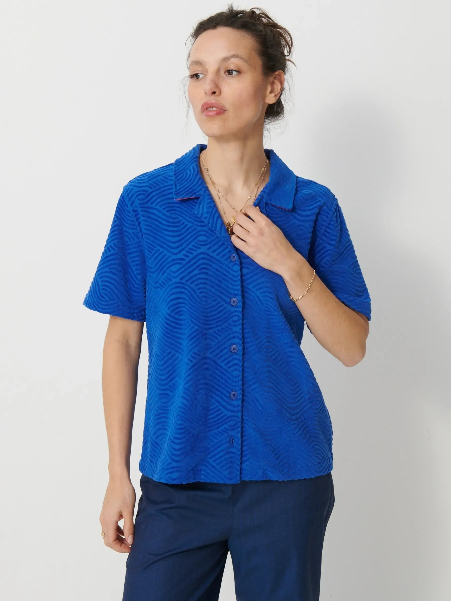 BENSIMON Tops & Chemises<Chemise hawaiana BLEU VIF
