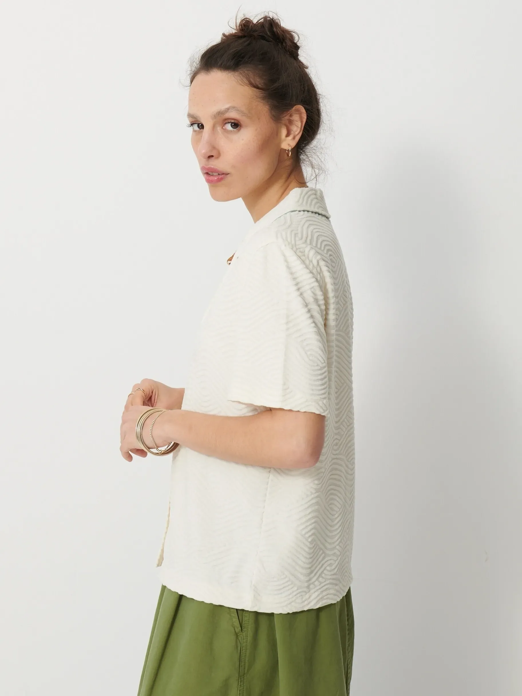 BENSIMON Tops & Chemises<Chemise hawaiana IVOIRE