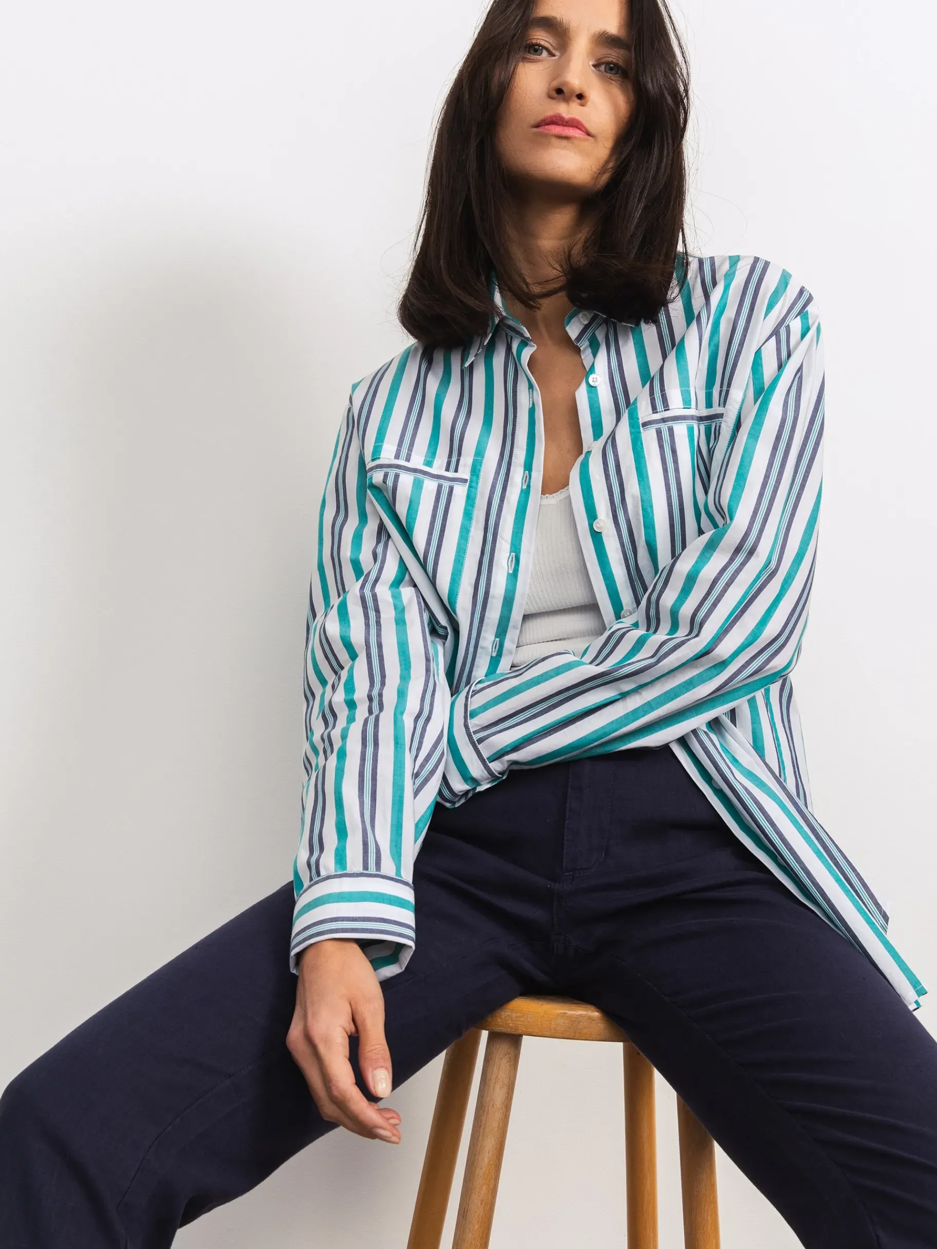 BENSIMON Tops & Chemises<Chemise hilaria RAYURE BLEUE