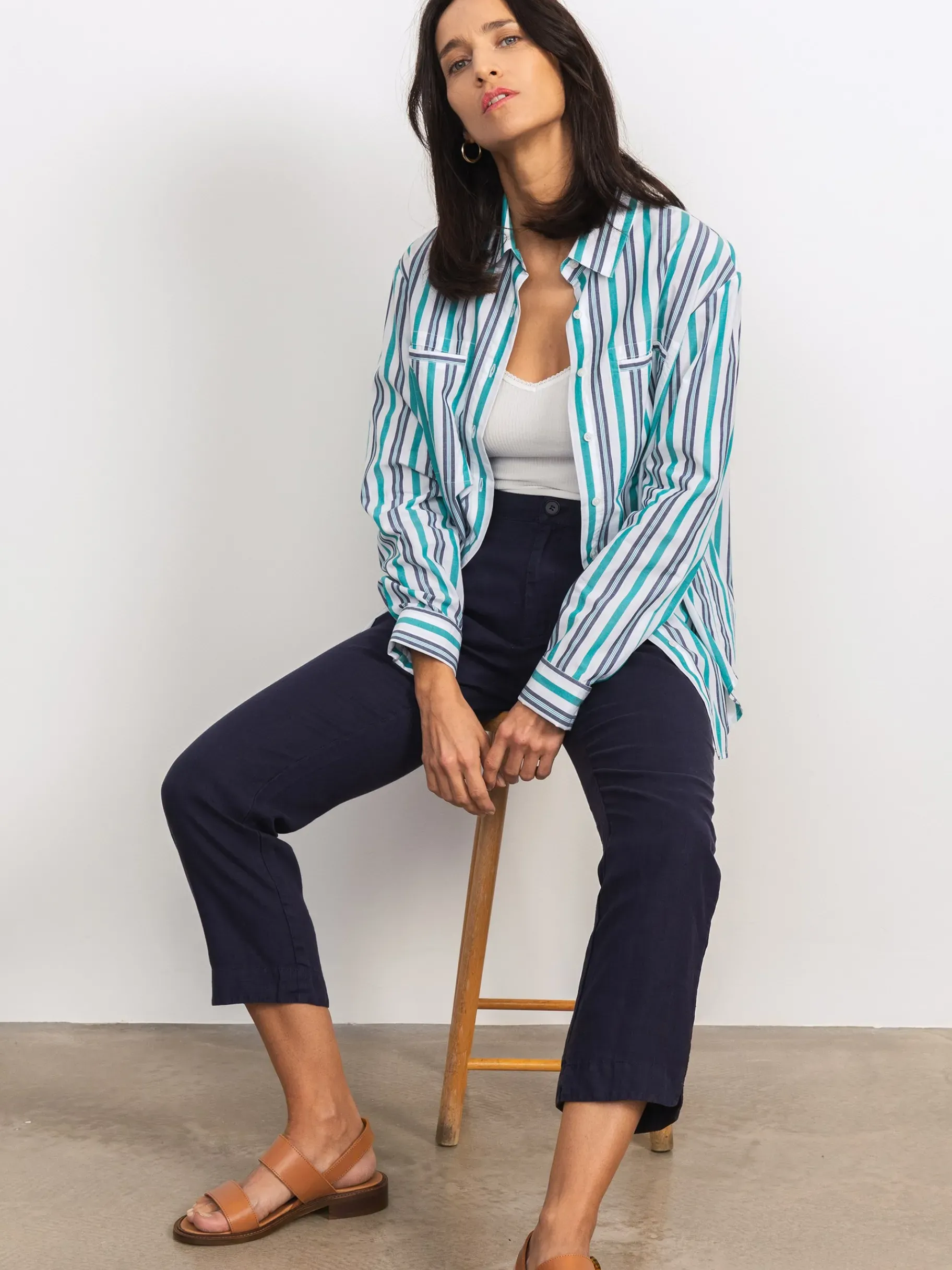 BENSIMON Tops & Chemises<Chemise hilaria RAYURE BLEUE