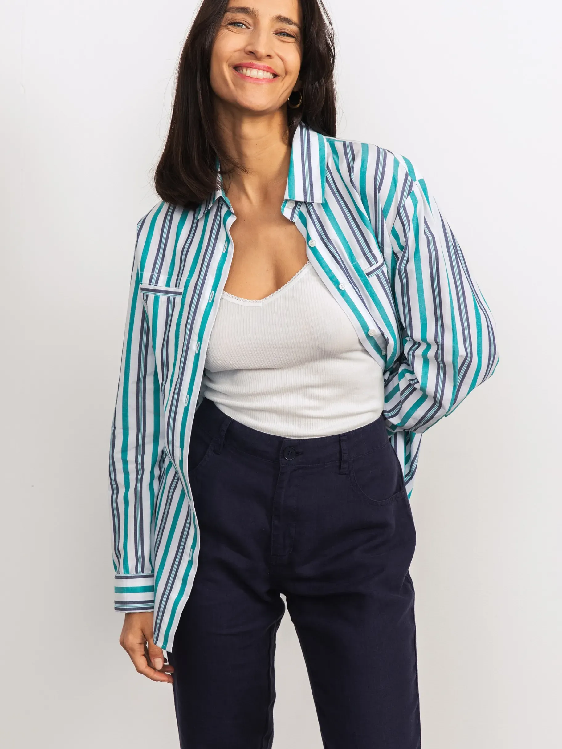 BENSIMON Tops & Chemises<Chemise hilaria RAYURE BLEUE