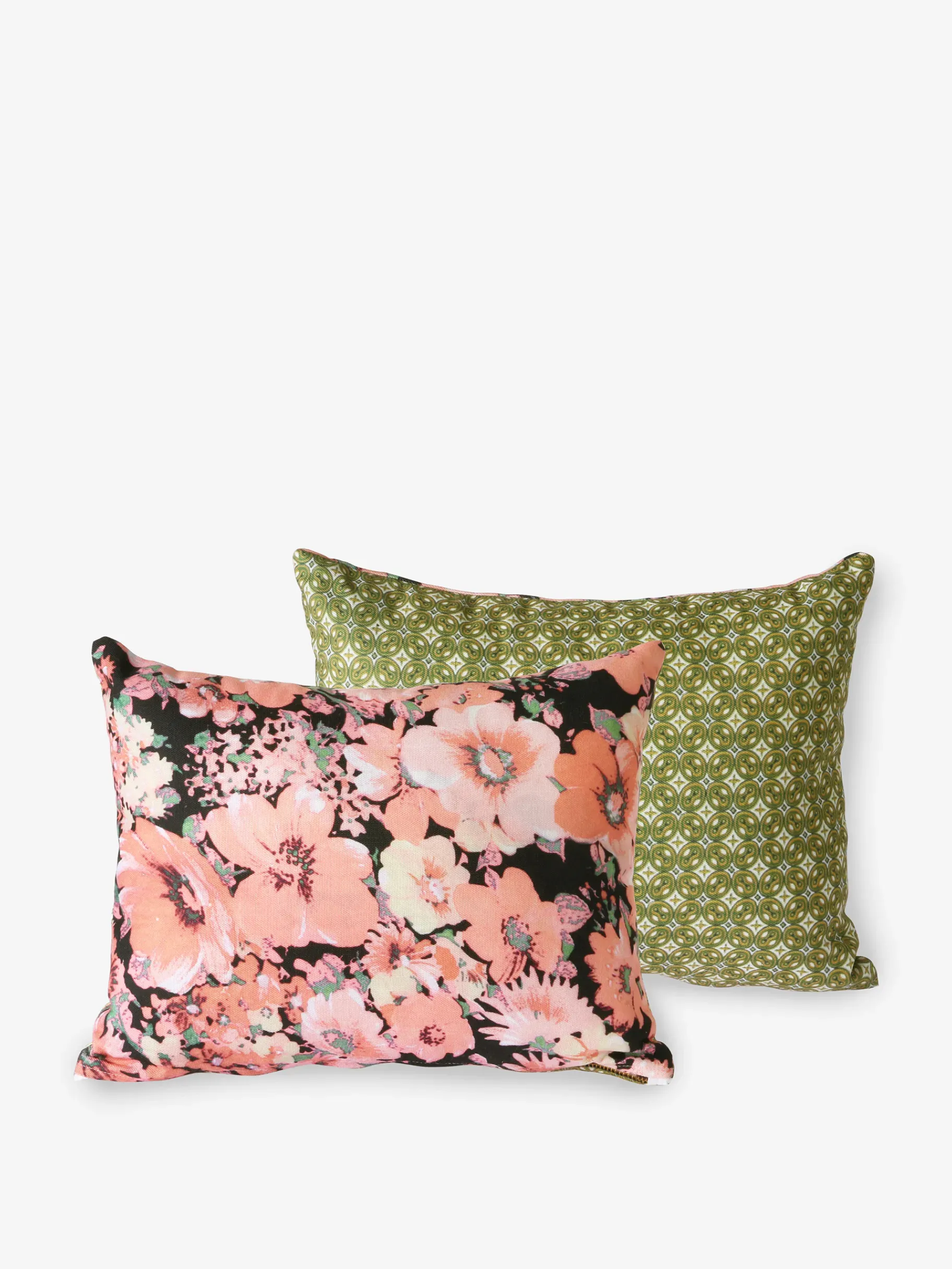 BENSIMON Coussins|Coussins<Coussin biface retro 30x40cm - hk living VERT/ROSE