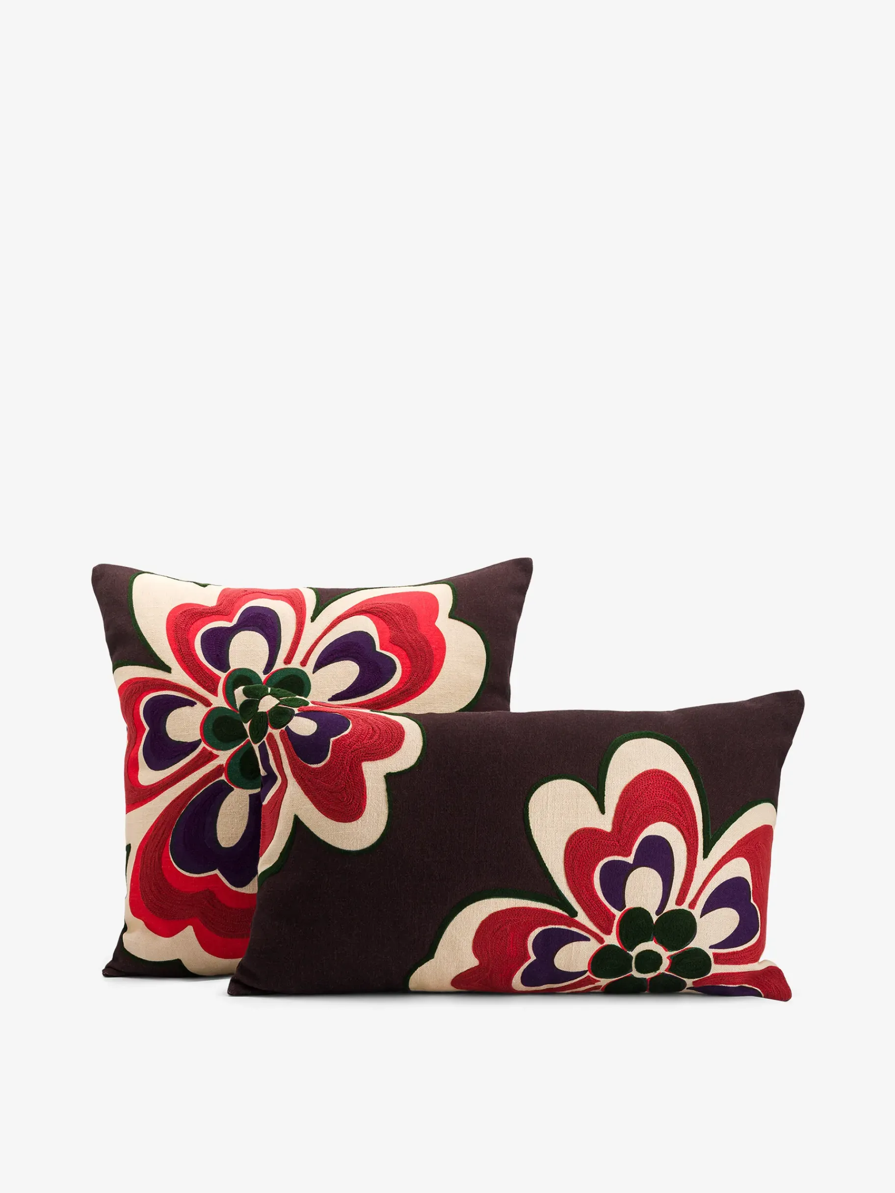 BENSIMON Coussins|Coussins<Coussin flower 30x50 PRUNE