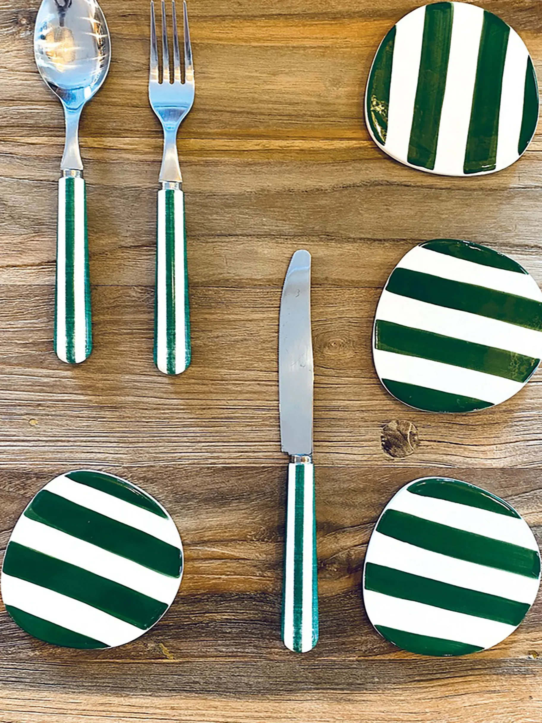 BENSIMON Accessoires De Table<Fourchette paul rayure - opjet VERT