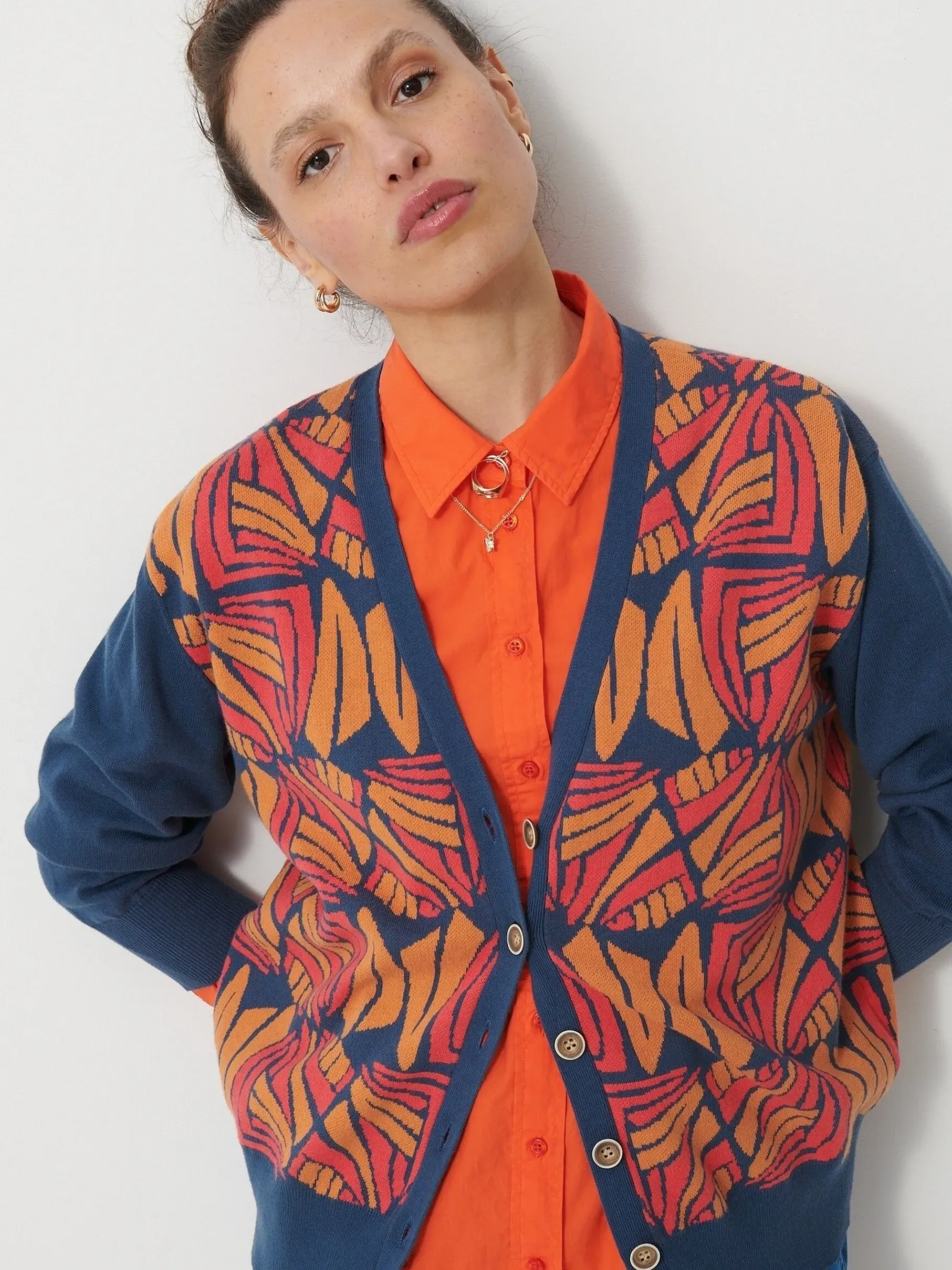 BENSIMON Pulls, Sweats & Gilets<Gilet anatolin FLAMINGO