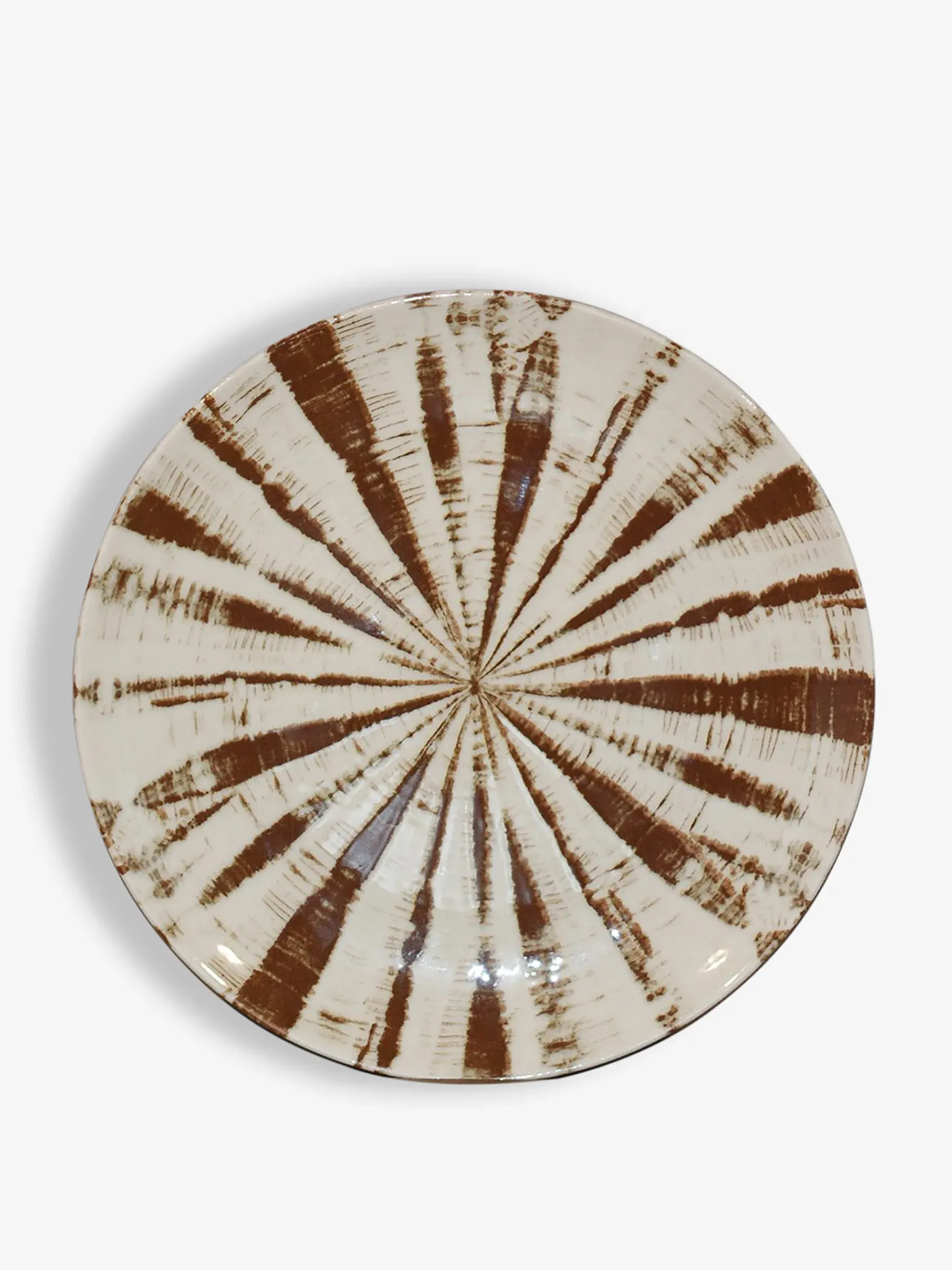 BENSIMON Assiettes<Grande assiette stripe brown m - jacques... MARRON