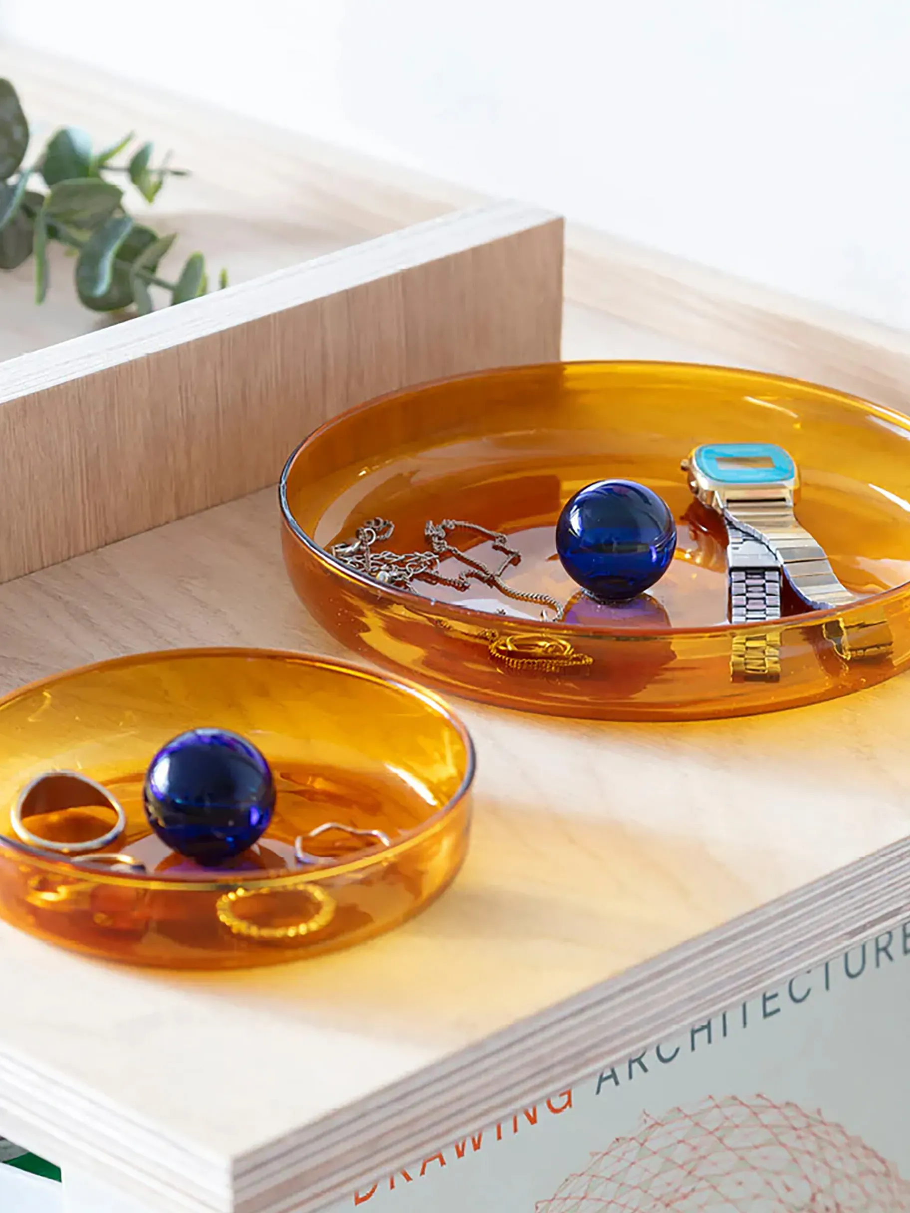 BENSIMON Objets Décoratifs<Grand vide poche bubble ambre/cobalt - b... ORANGE