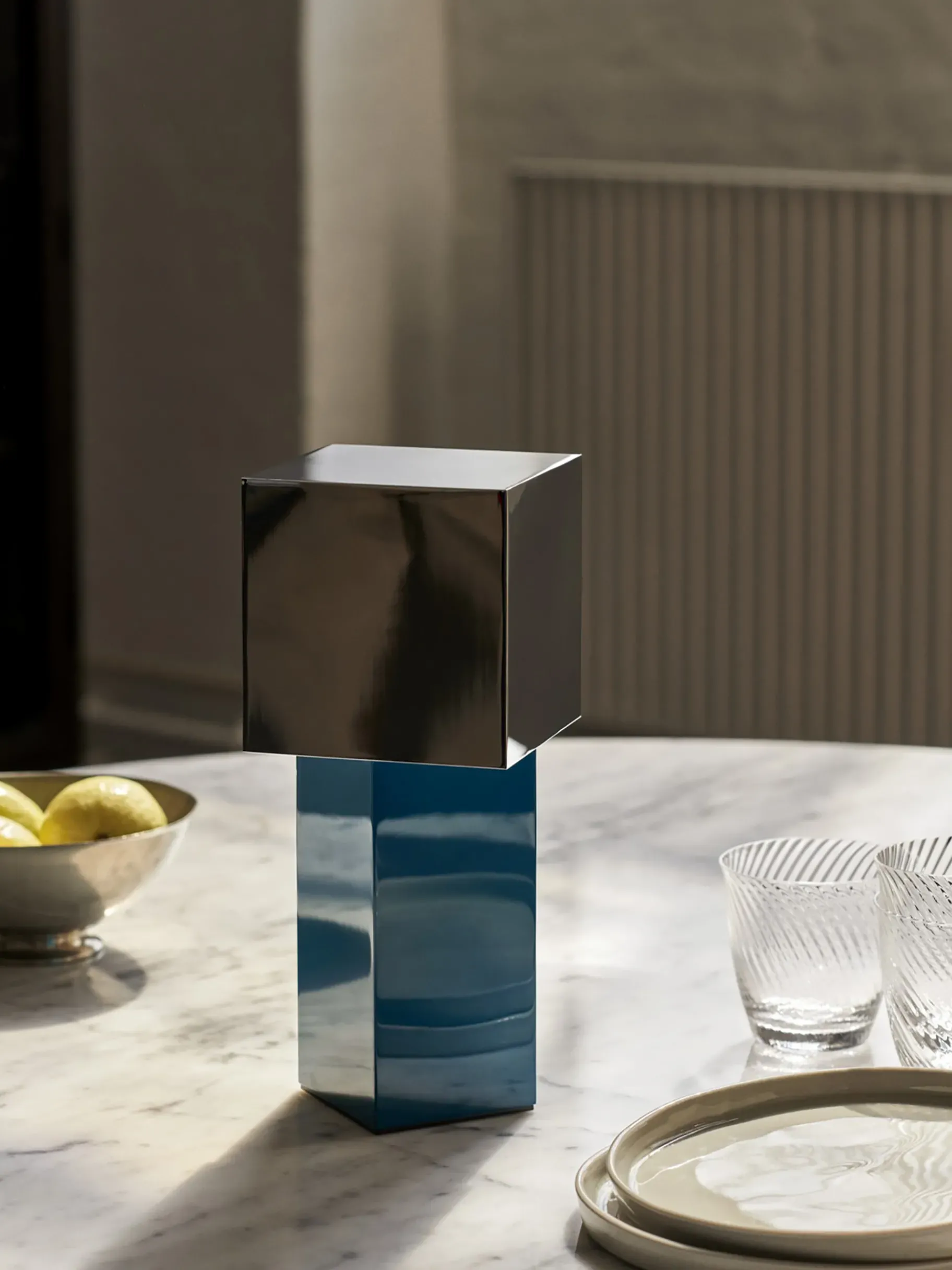 BENSIMON Lampes À Poser<Lampe de table sans fil rechargeable pivot atd7 blue silver - &tradition BLEU METAL