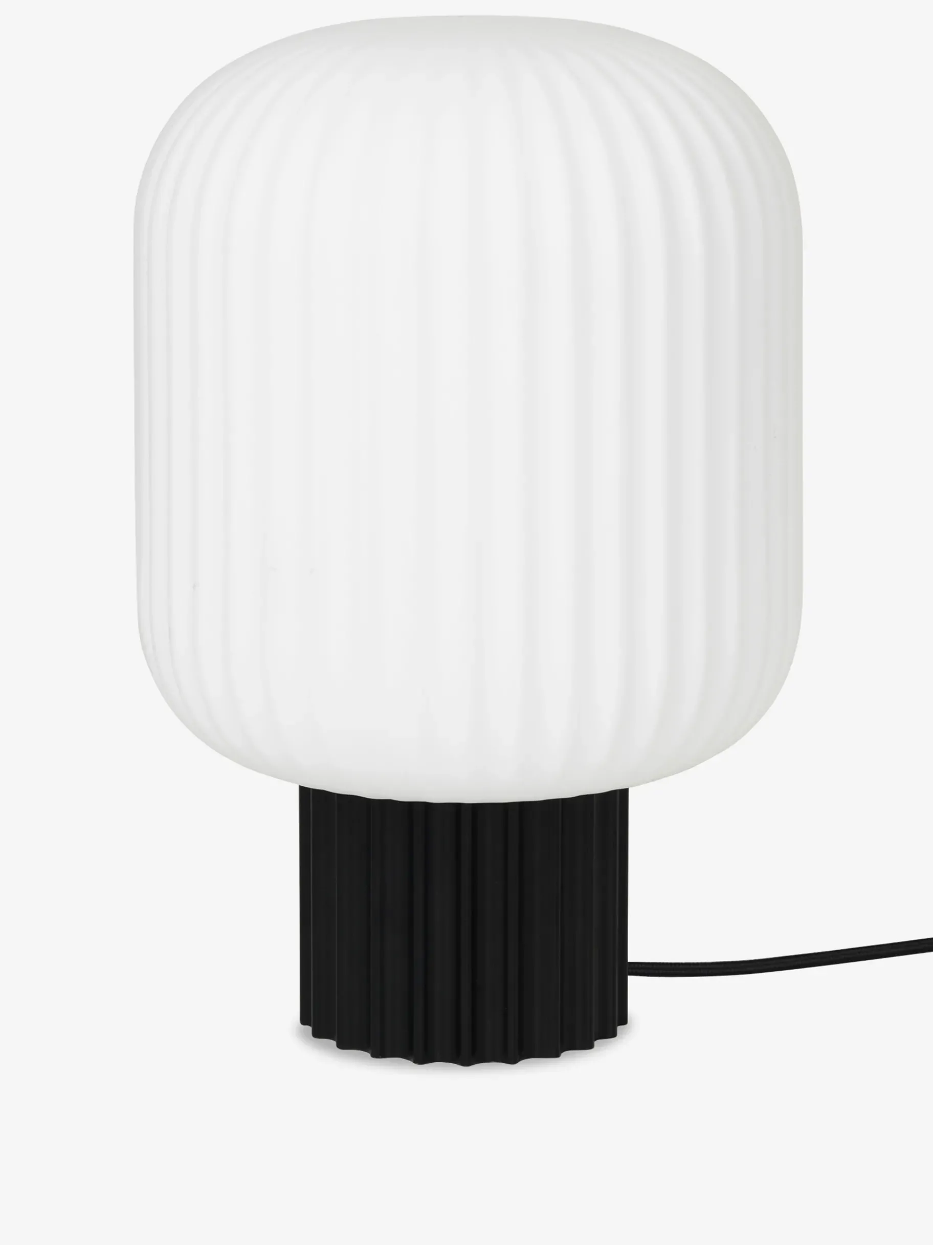 BENSIMON Lampes À Poser<Lampe opaline striee base noire 20x30 e1... NOIR/BLANC