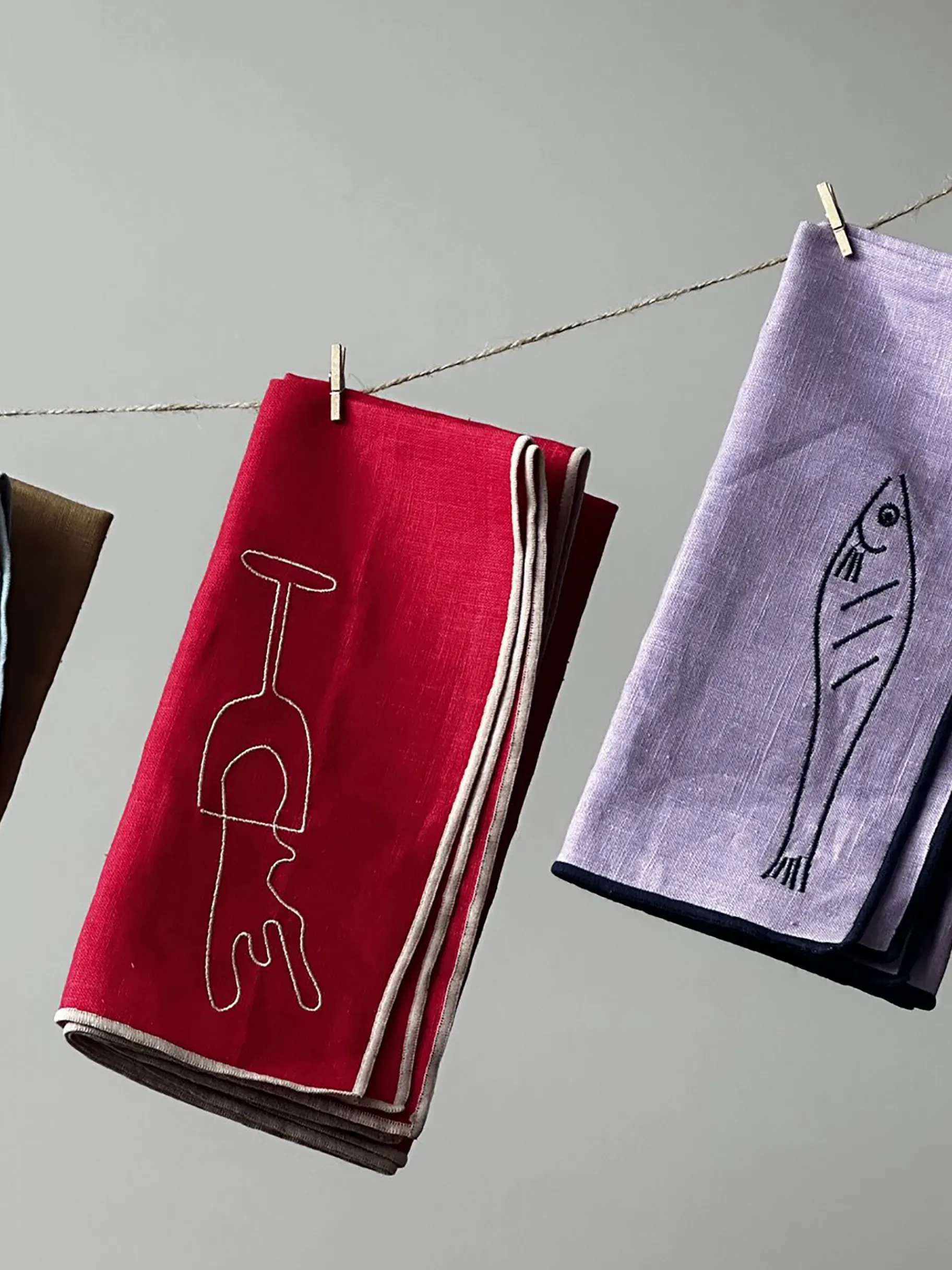 BENSIMON Linge De Maison<Lot de 2 serviettes fish - the eclectic lifestyle VIOLET