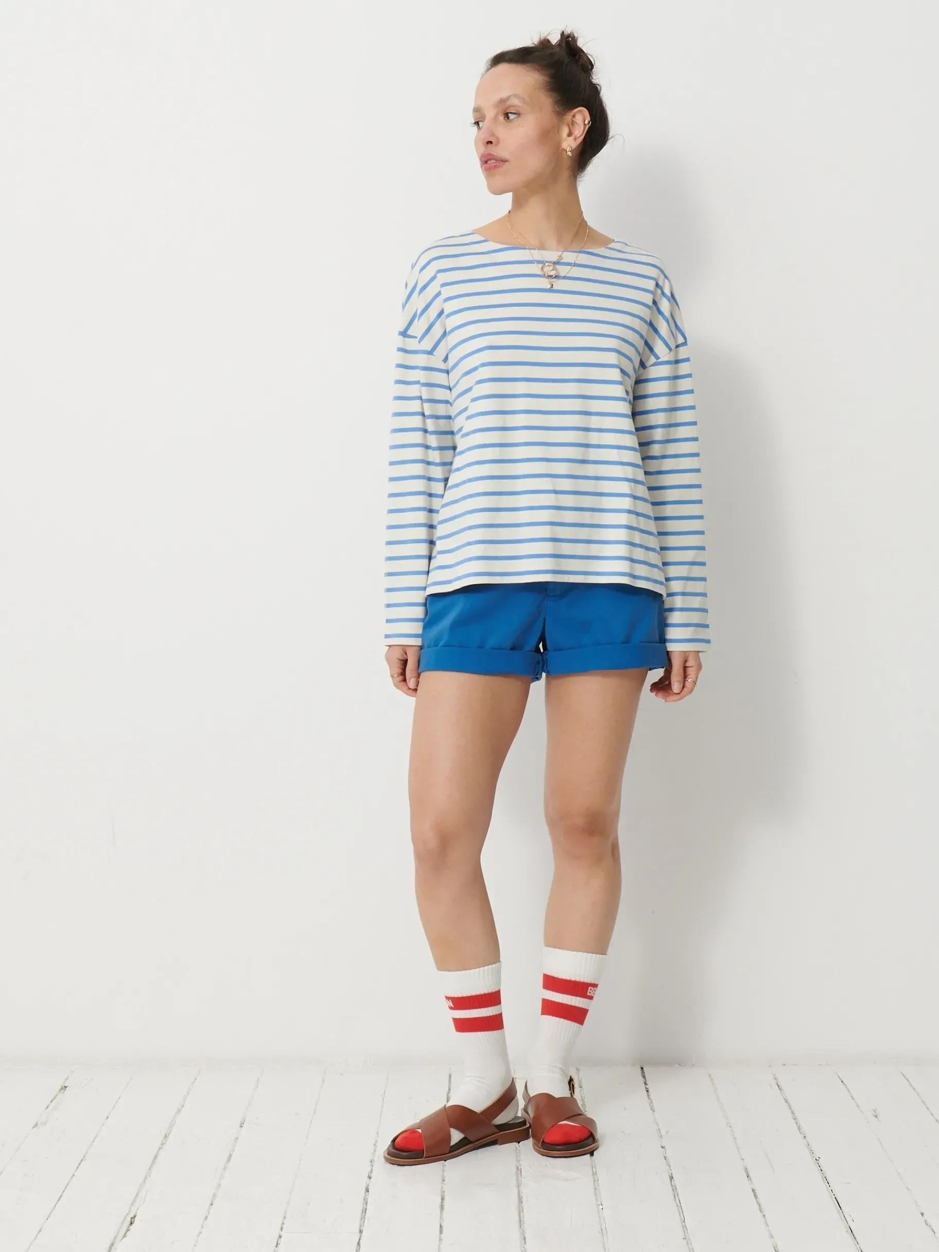 BENSIMON Tops & Chemises<Mariniere loick CREME/CELESTE