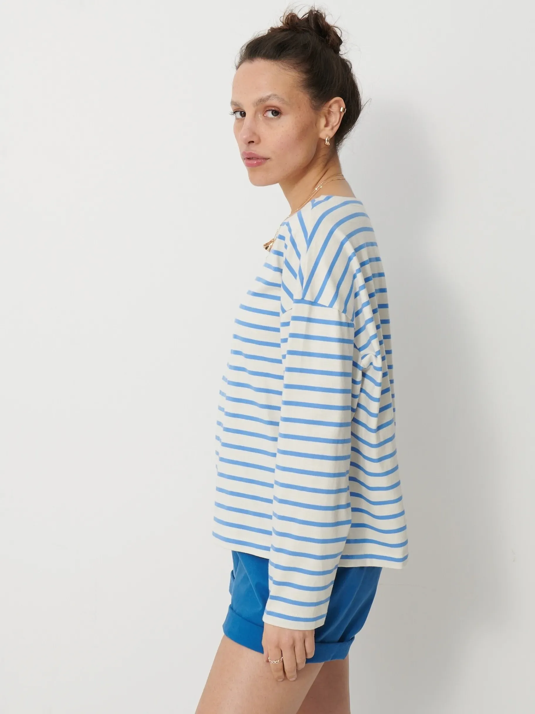 BENSIMON Tops & Chemises<Mariniere loick CREME/CELESTE