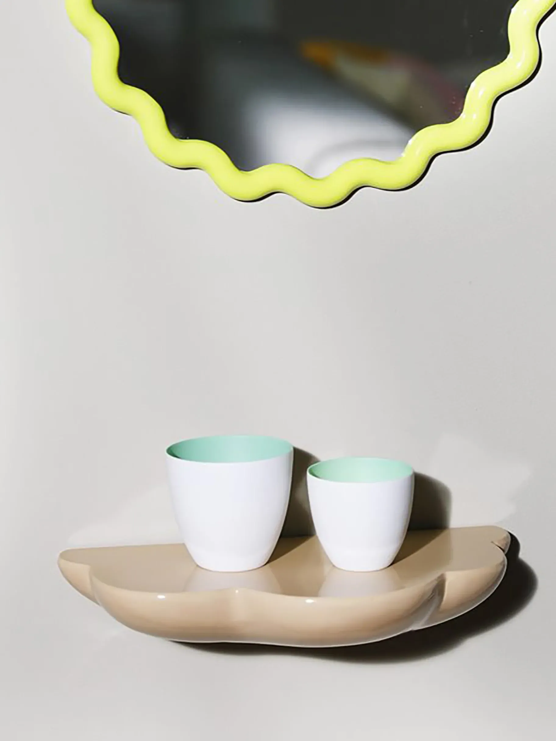 BENSIMON Miroirs<Miroir zigzag 35cm - &klevering JAUNE