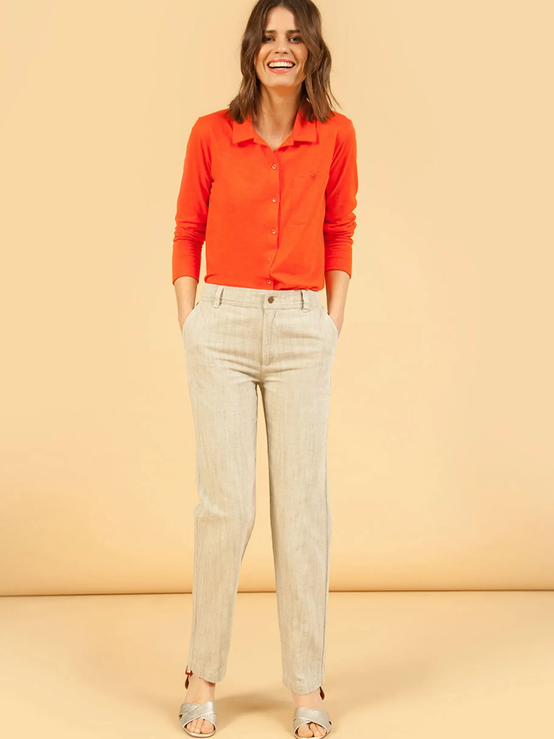BENSIMON Pantalons<Pantalon bartold KAKI