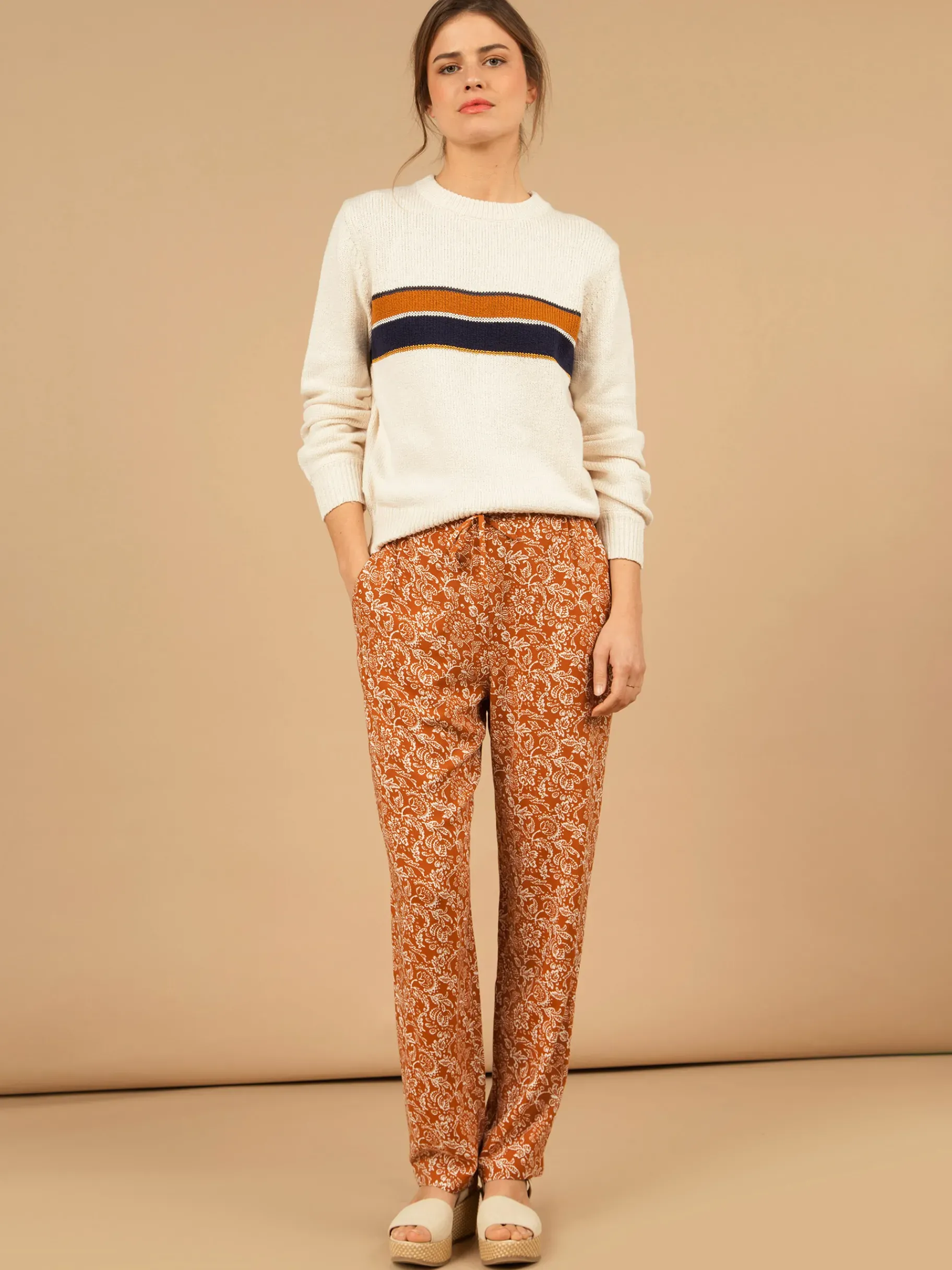BENSIMON Pantalons<Pantalon bou FLEURS INDIENNES