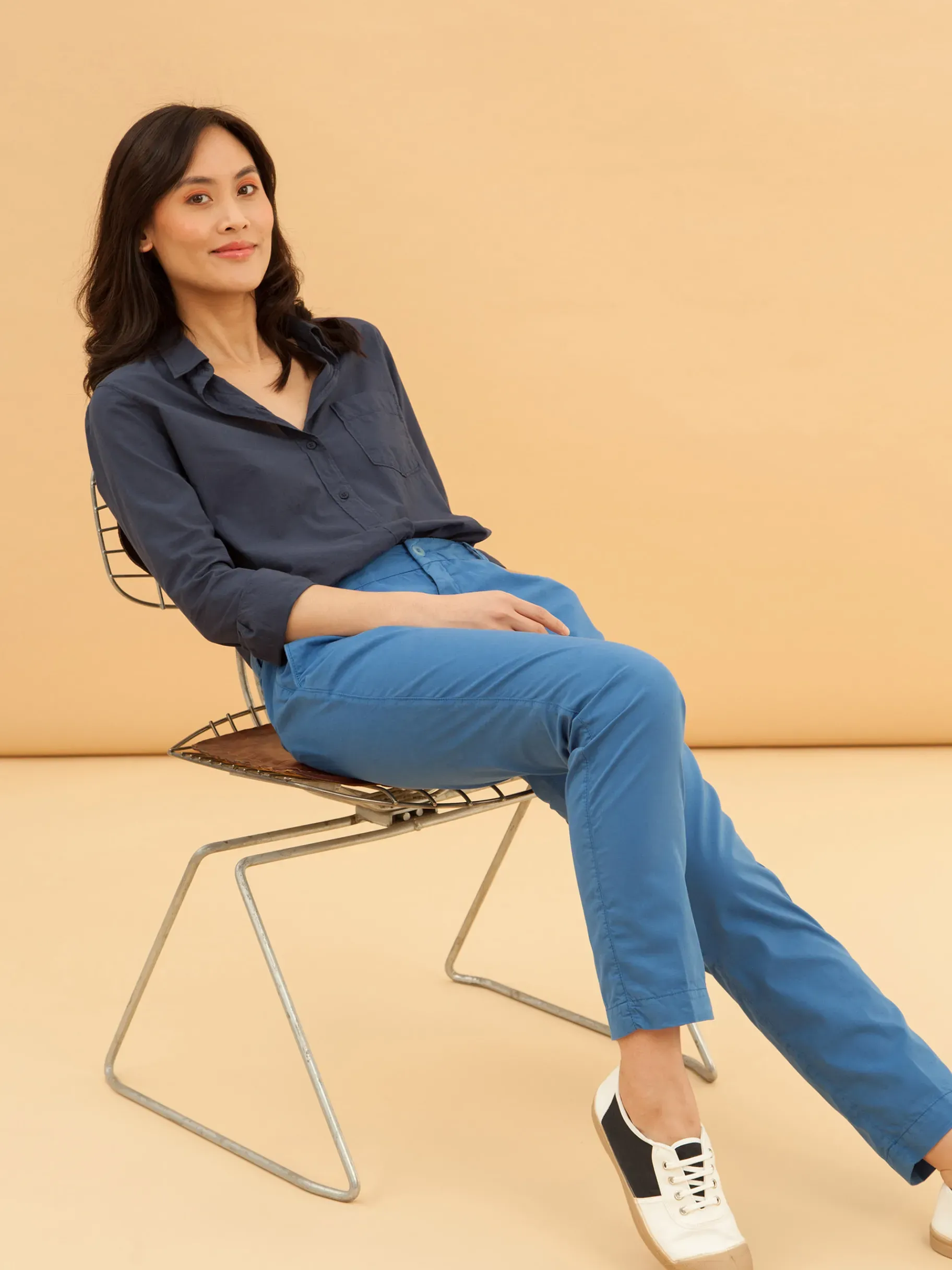BENSIMON Pantalons<Pantalon chinoso BLEU