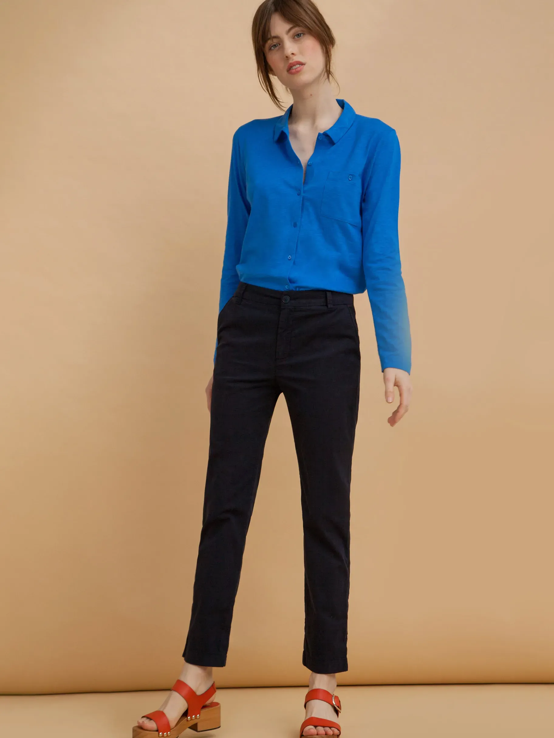 BENSIMON Pantalons<Pantalon chinoso MARINE