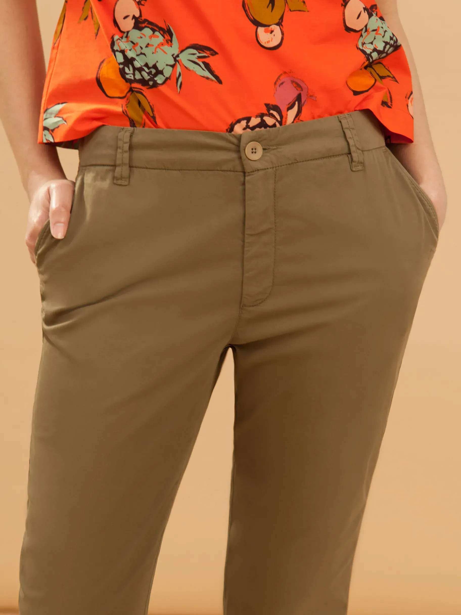 BENSIMON Pantalons<Pantalon chinoso KAKI