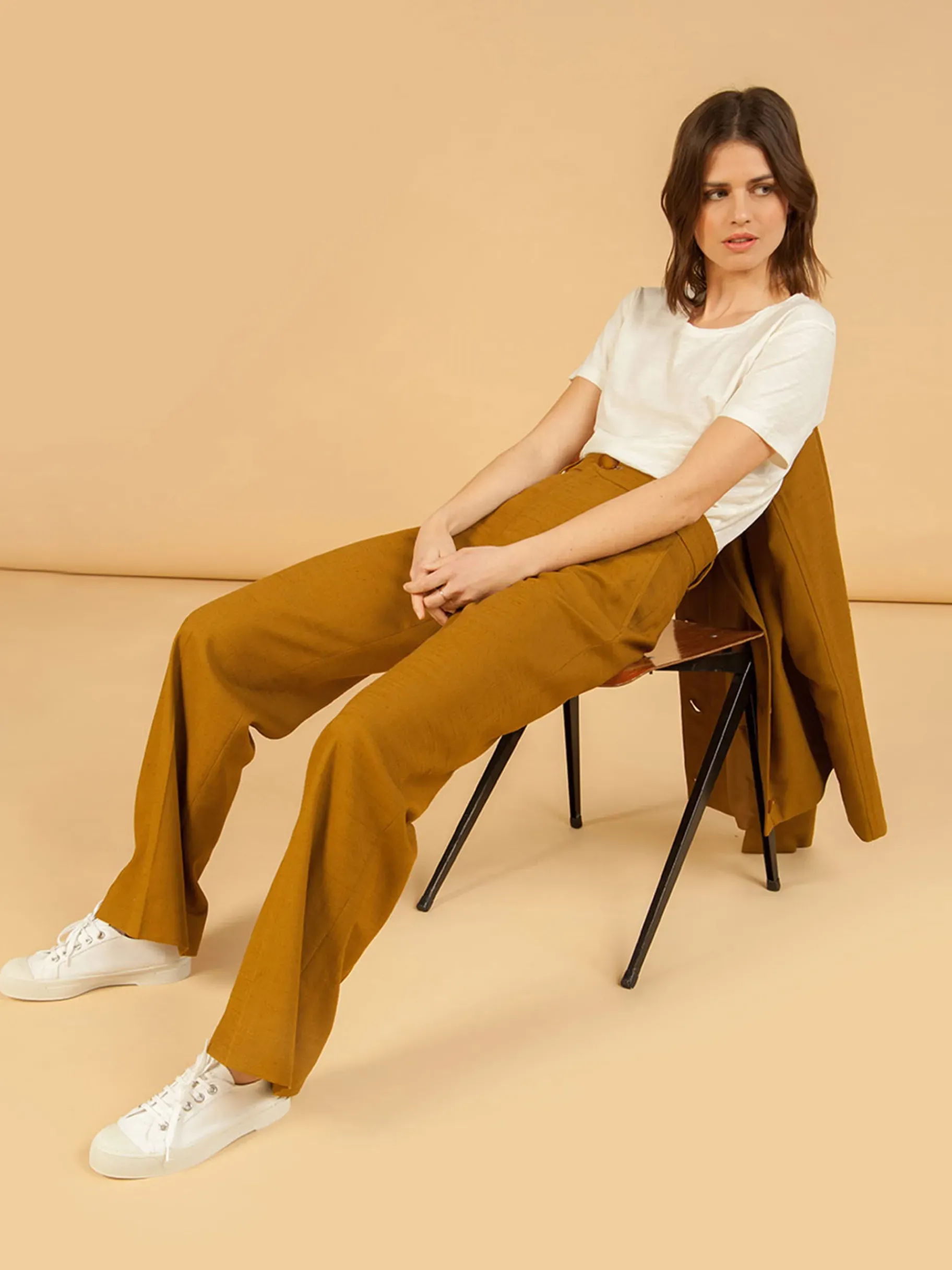 BENSIMON Pantalons<Pantalon dama BEIGE ARMY