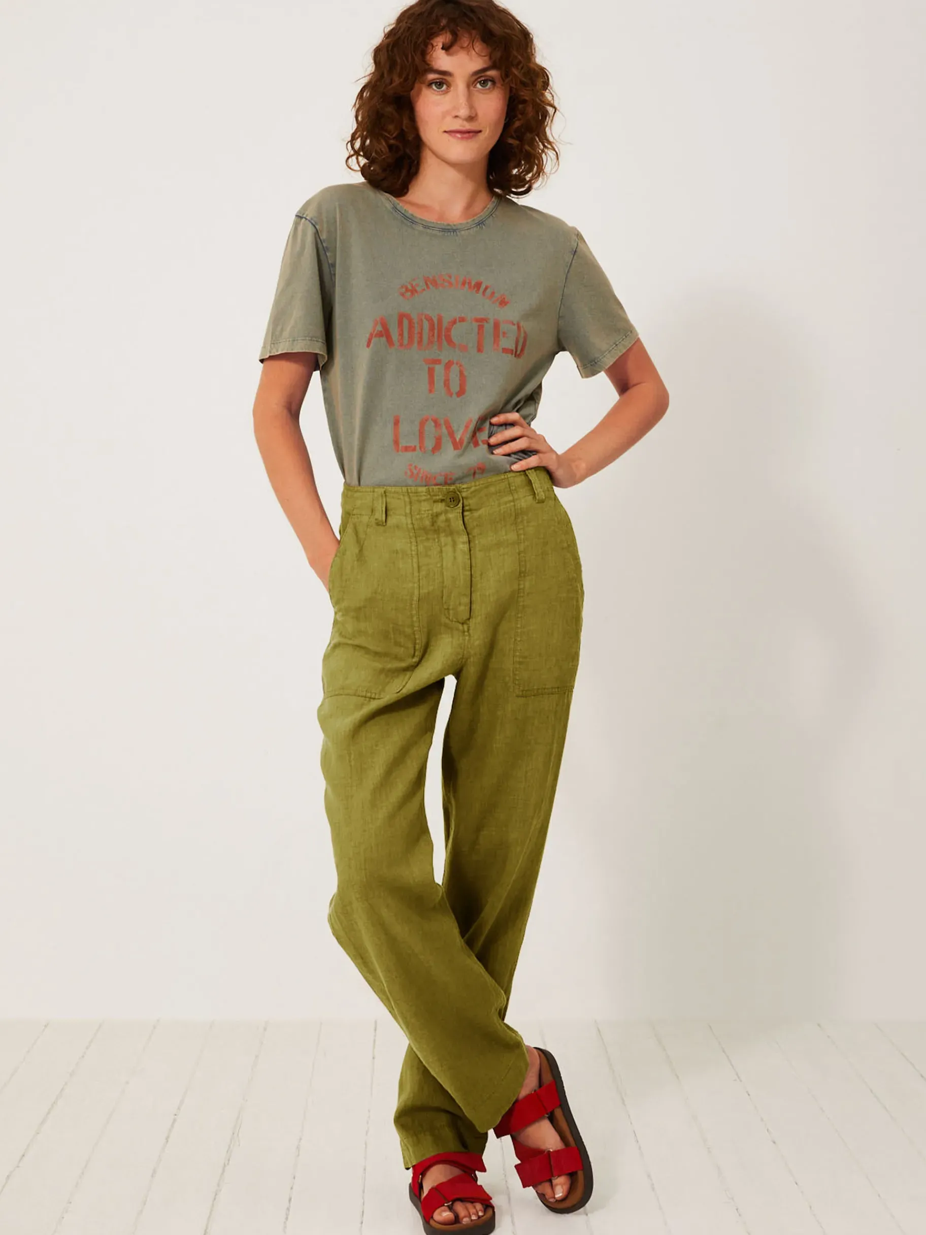 BENSIMON Pantalons<Pantalon hugues OLIVE