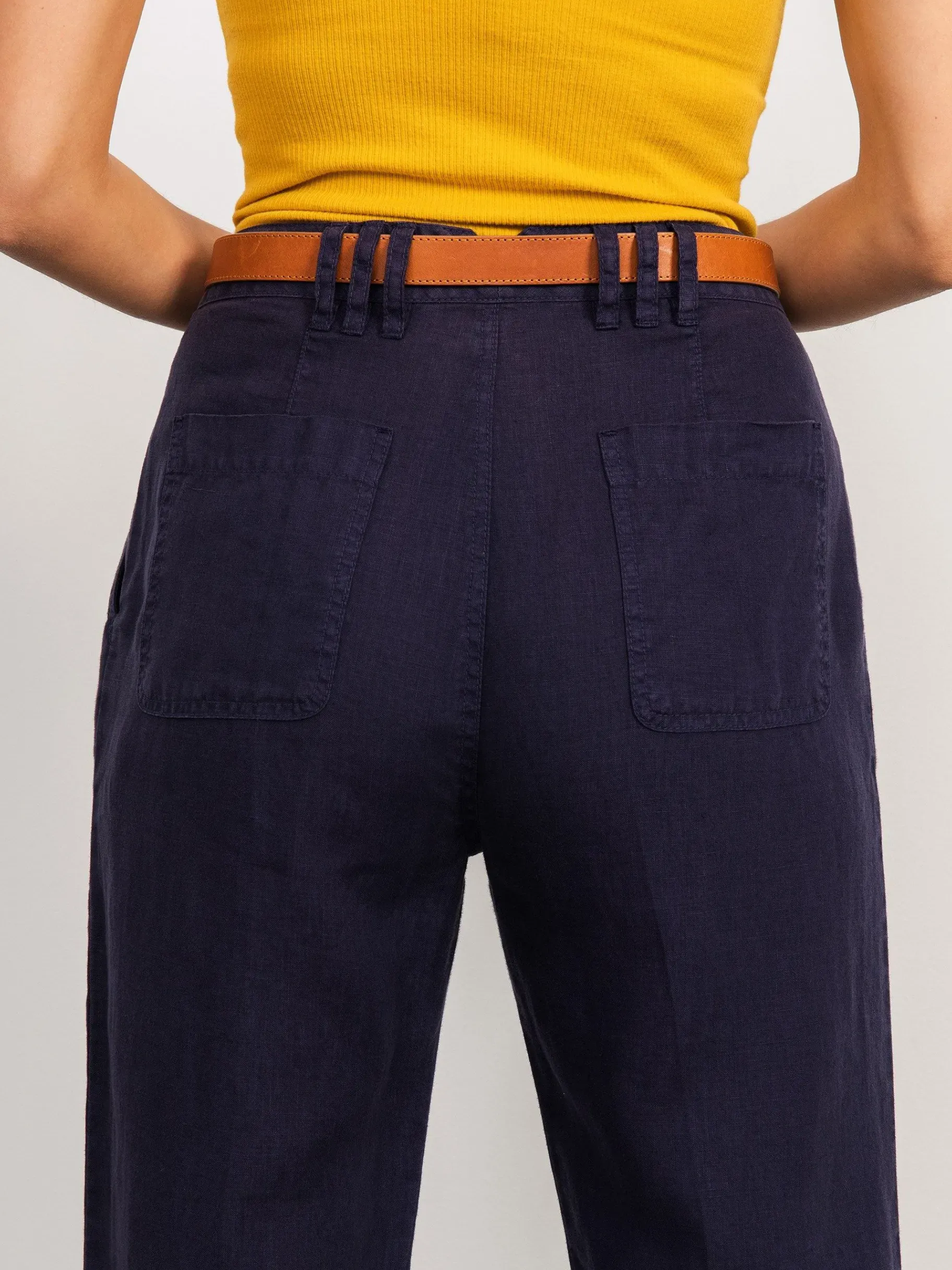 BENSIMON Pantalons<Pantalon lin gilou MARINE