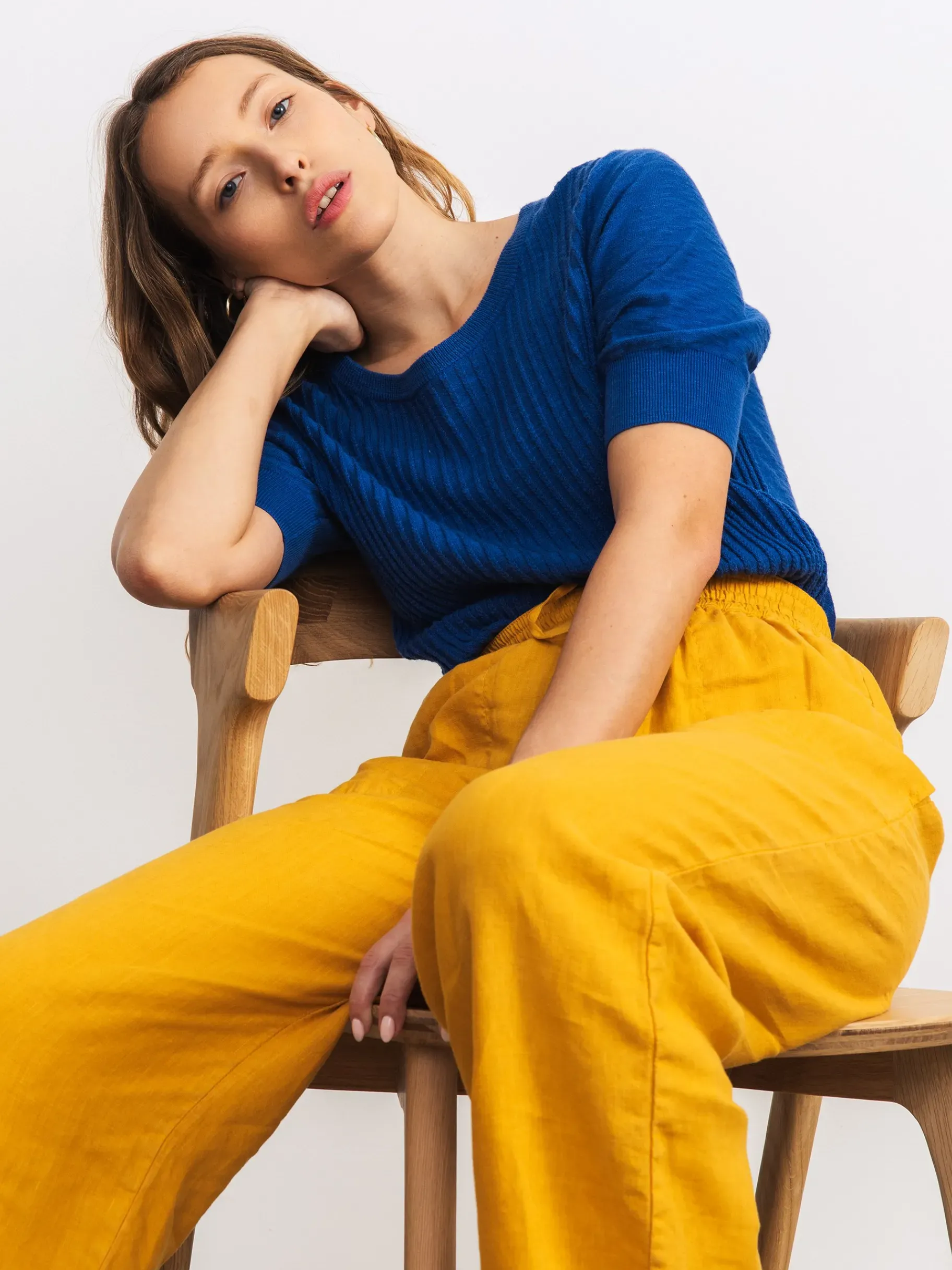 BENSIMON Pantalons<Pantalon lin gunther CURRY