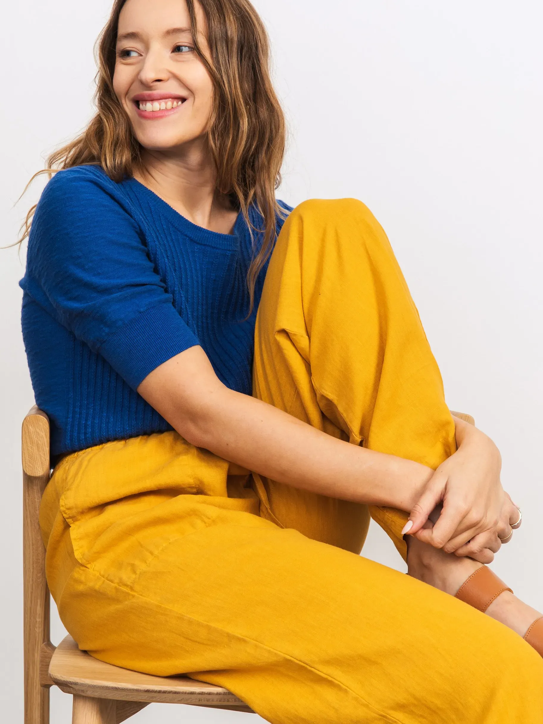 BENSIMON Pantalons<Pantalon lin gunther CURRY