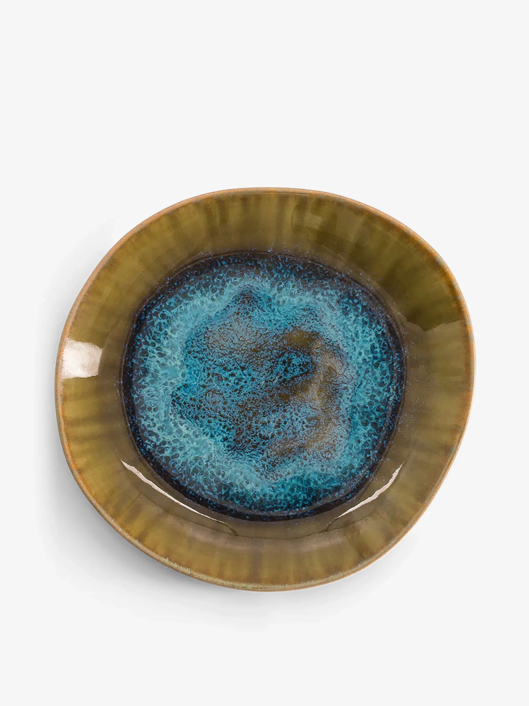 BENSIMON Assiettes<Petite assiette et ocre a effet BLEU