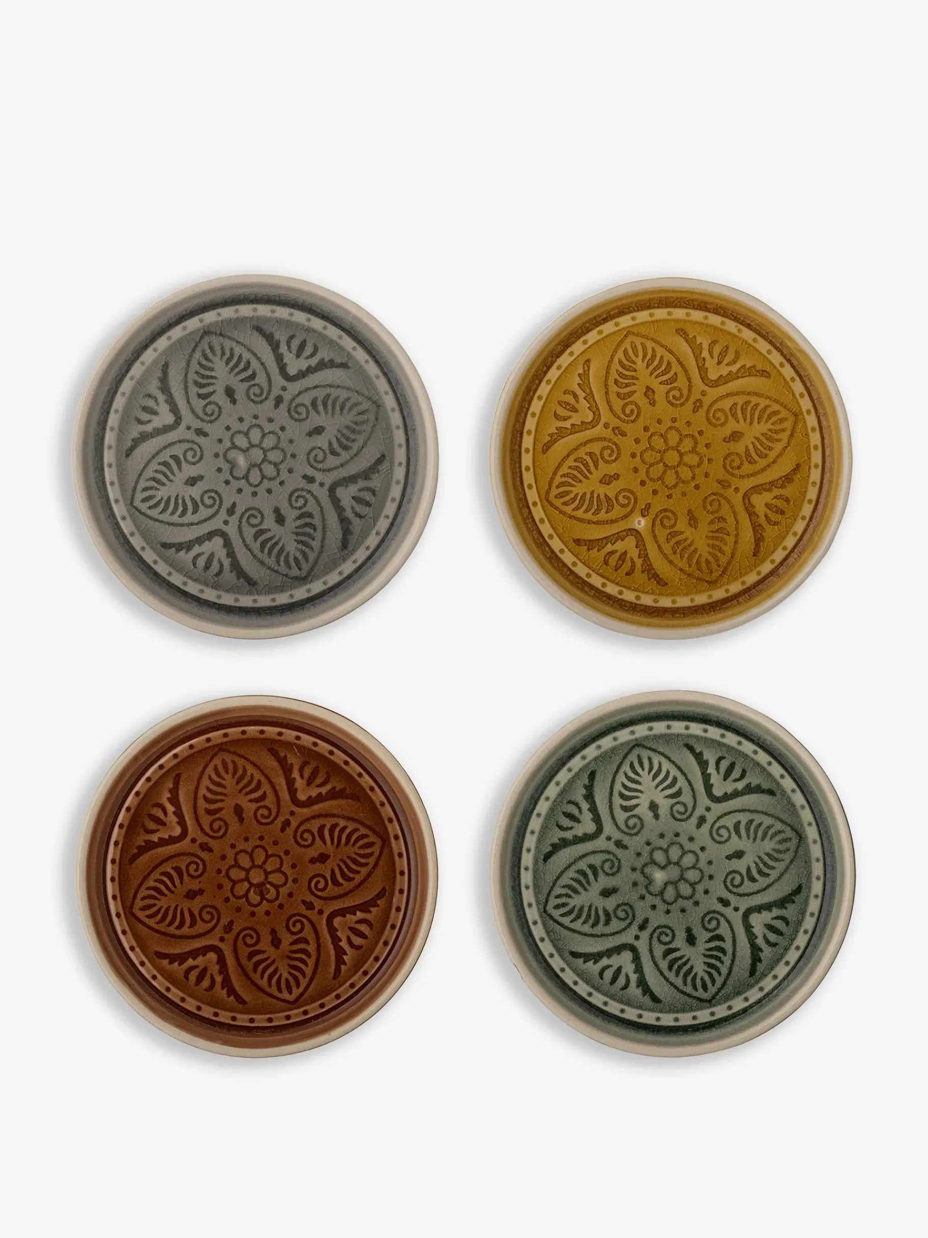 BENSIMON Assiettes<4 petites assiettes rani gres - blooming... MULTICOLORE