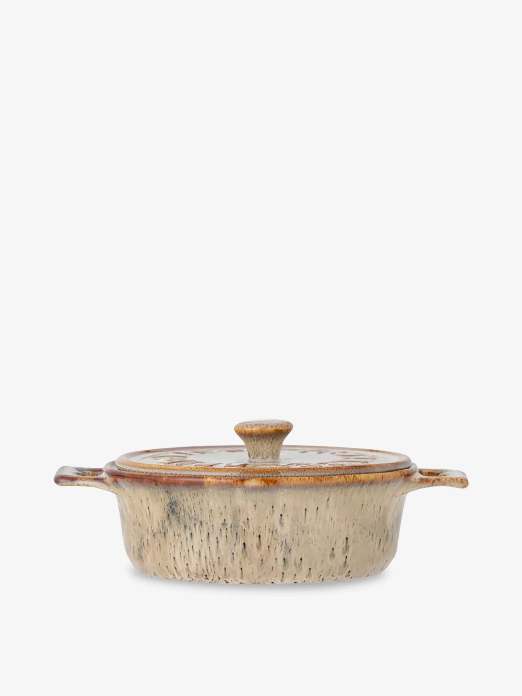BENSIMON Plats & Saladiers<Plat au four avec couvercle aram gres gris - bloomingville BEIGE