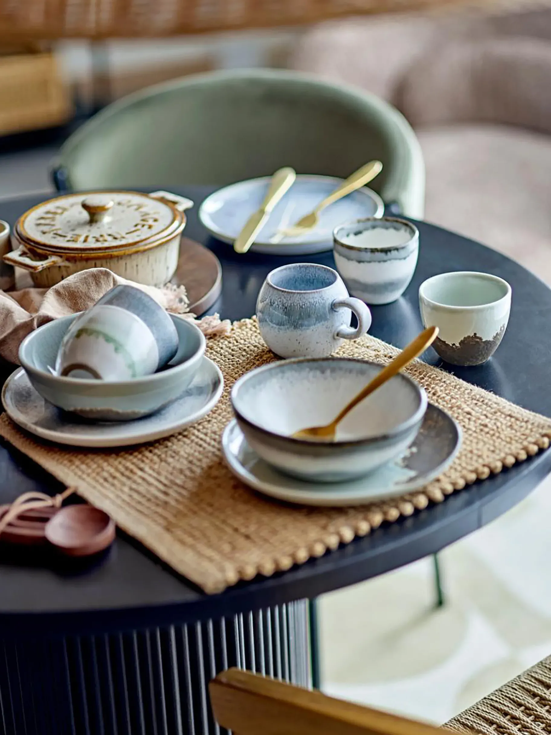 BENSIMON Plats & Saladiers<Plat au four avec couvercle aram gres gris - bloomingville BEIGE