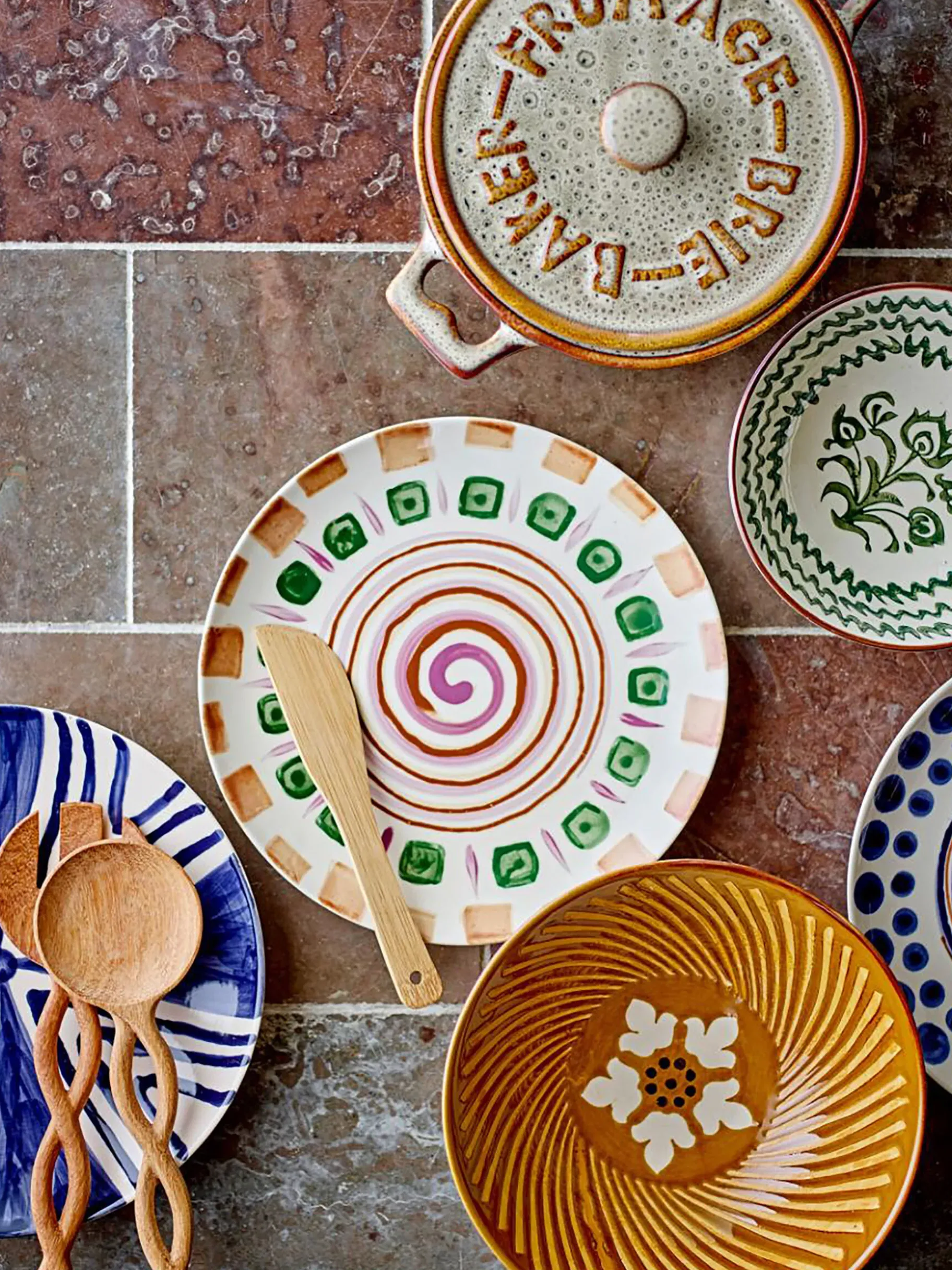 BENSIMON Plats & Saladiers<Plat au four avec couvercle aram gres gris - bloomingville BEIGE