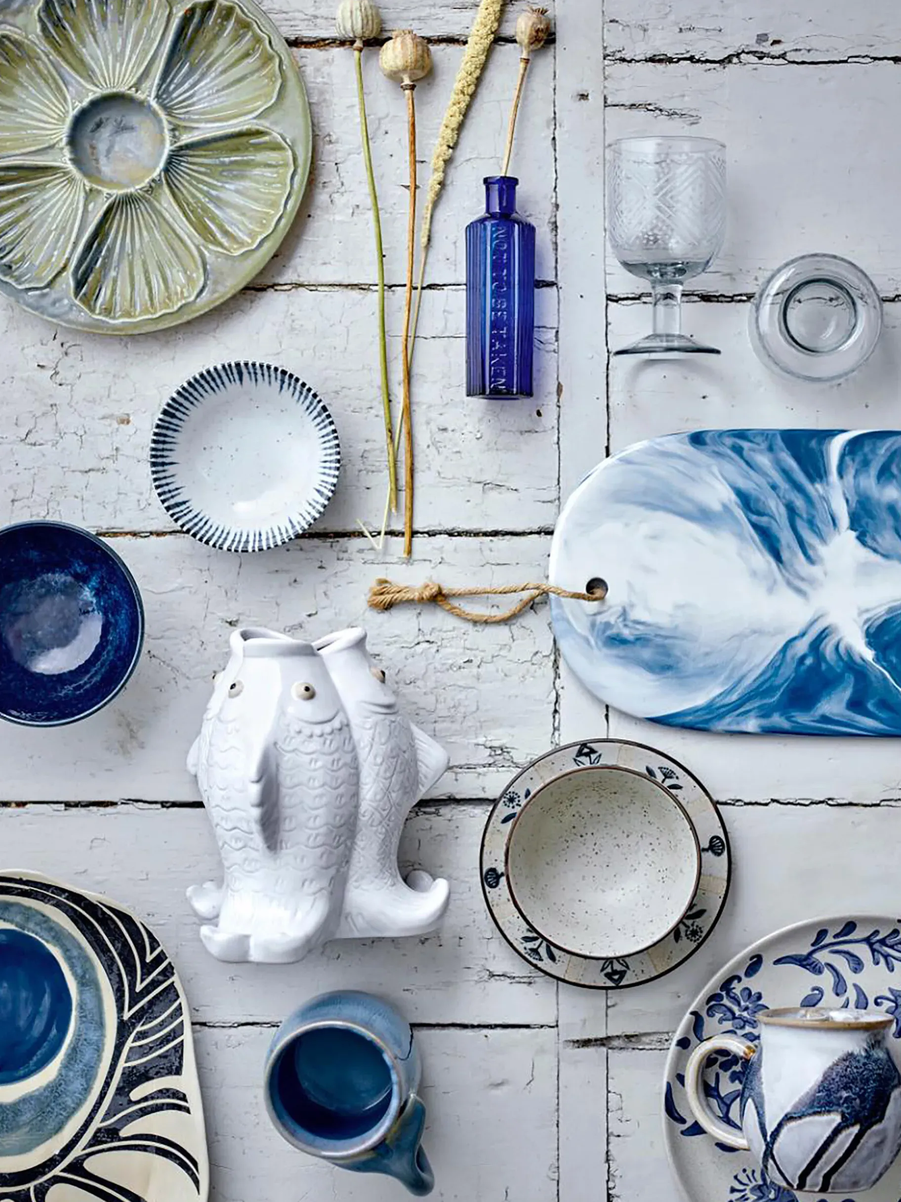 BENSIMON Accessoires De Table<Plateau yamato gres - bloomingville BLEU