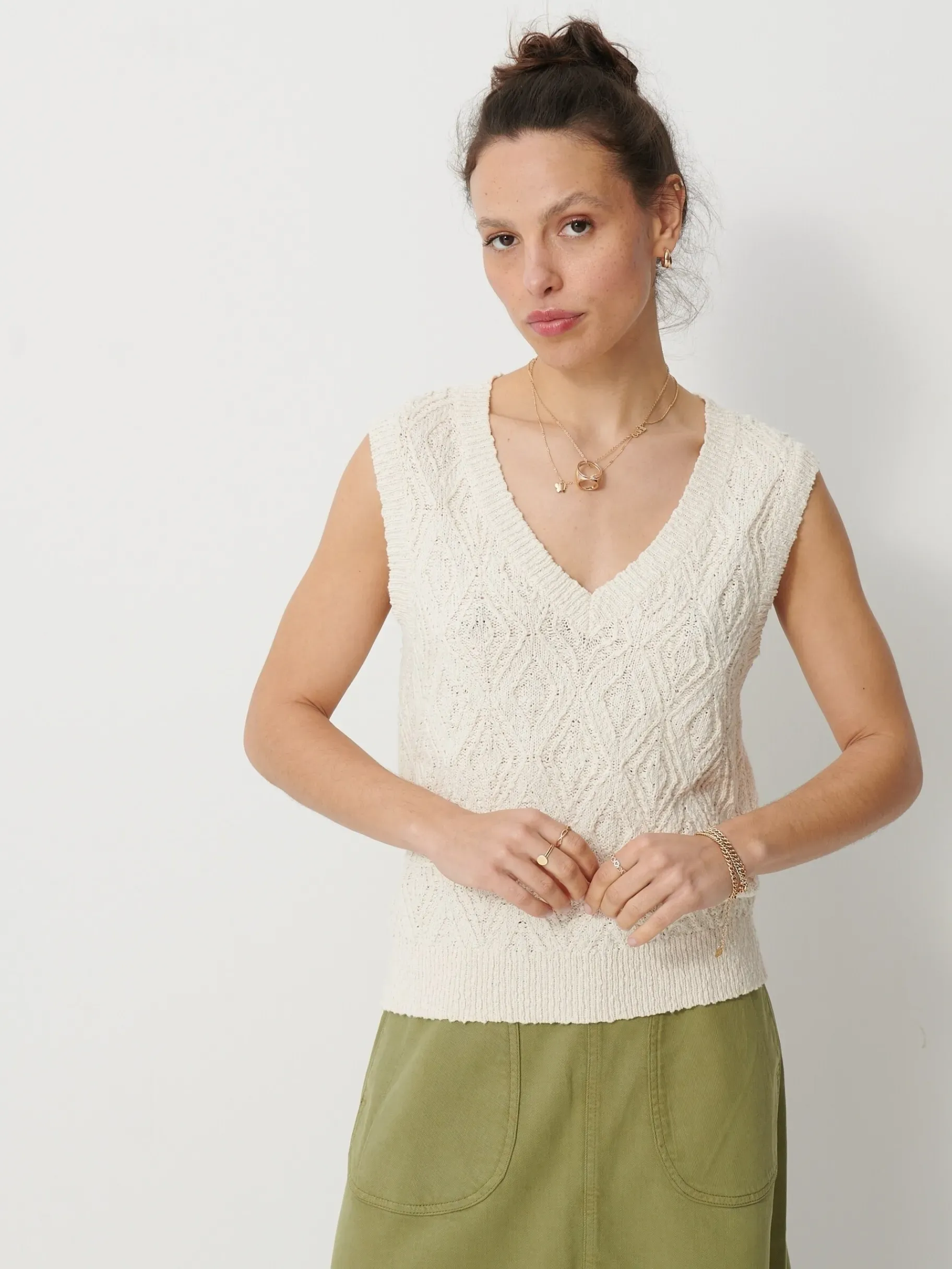 BENSIMON Pulls, Sweats & Gilets<Pull lise IVOIRE