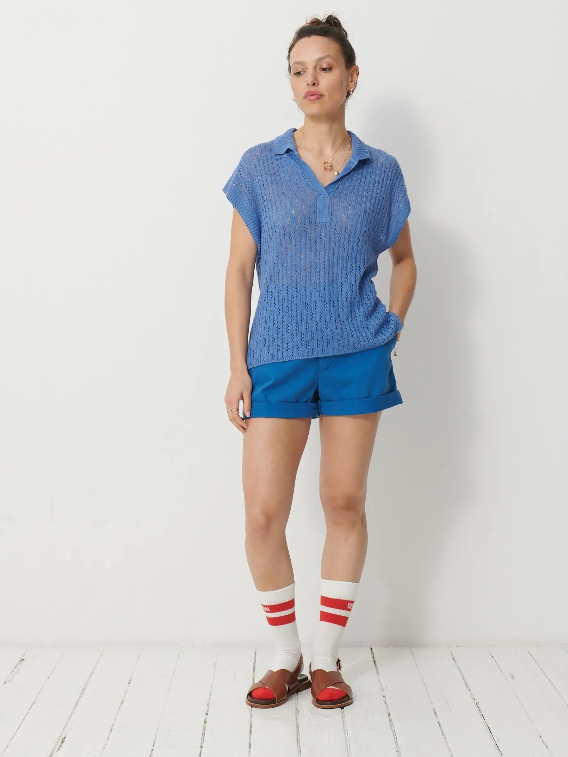BENSIMON Pulls, Sweats & Gilets<Pull ludo BLEU GRISE