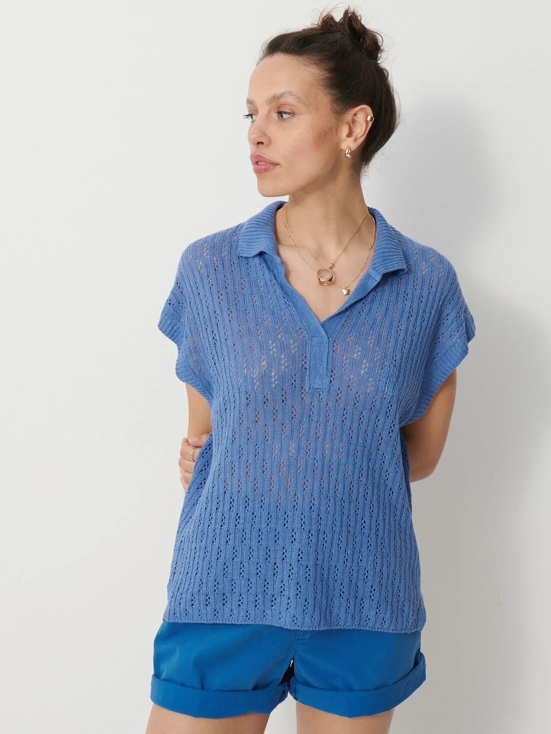 BENSIMON Pulls, Sweats & Gilets<Pull ludo BLEU GRISE