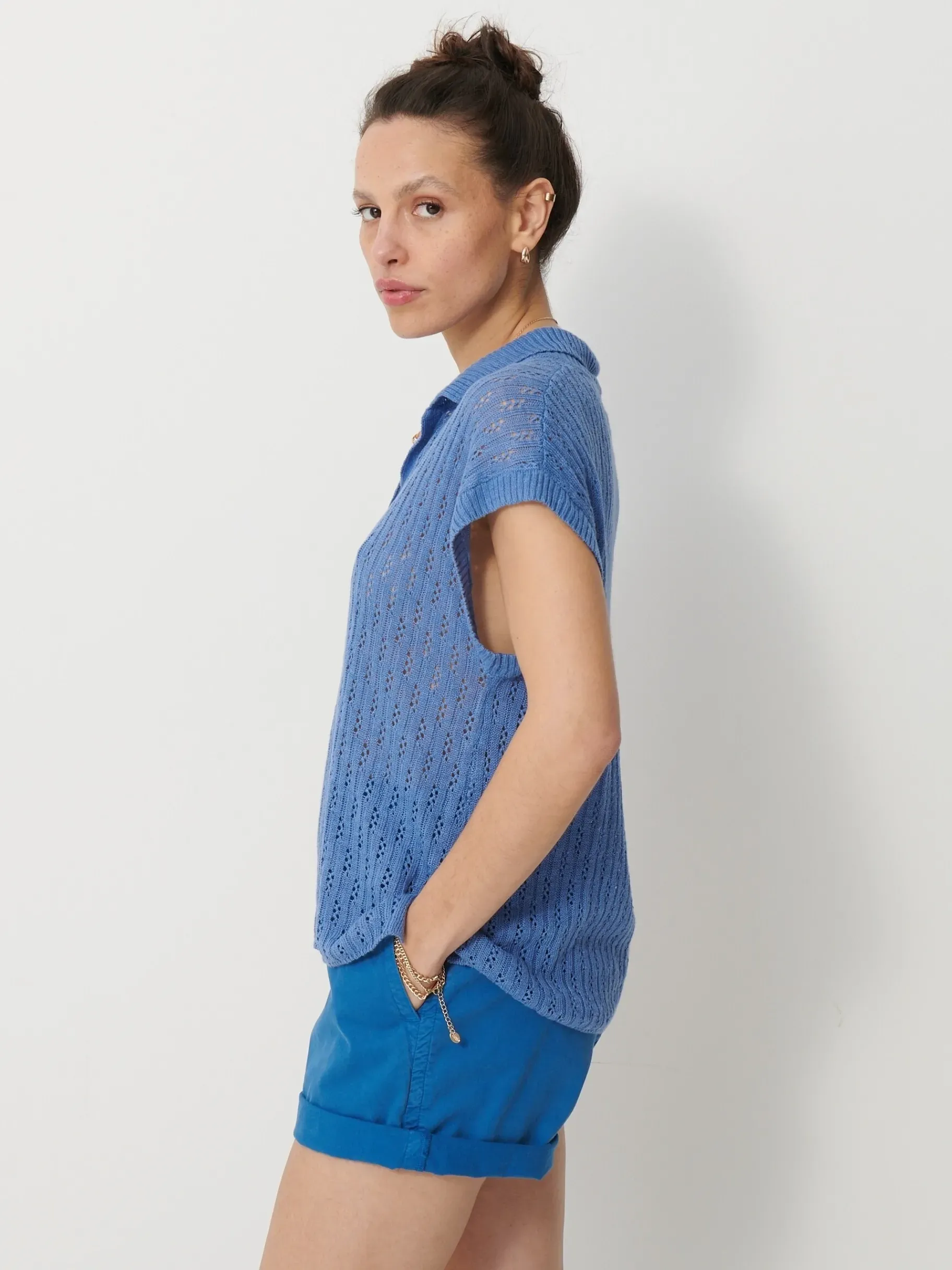 BENSIMON Pulls, Sweats & Gilets<Pull ludo BLEU GRISE
