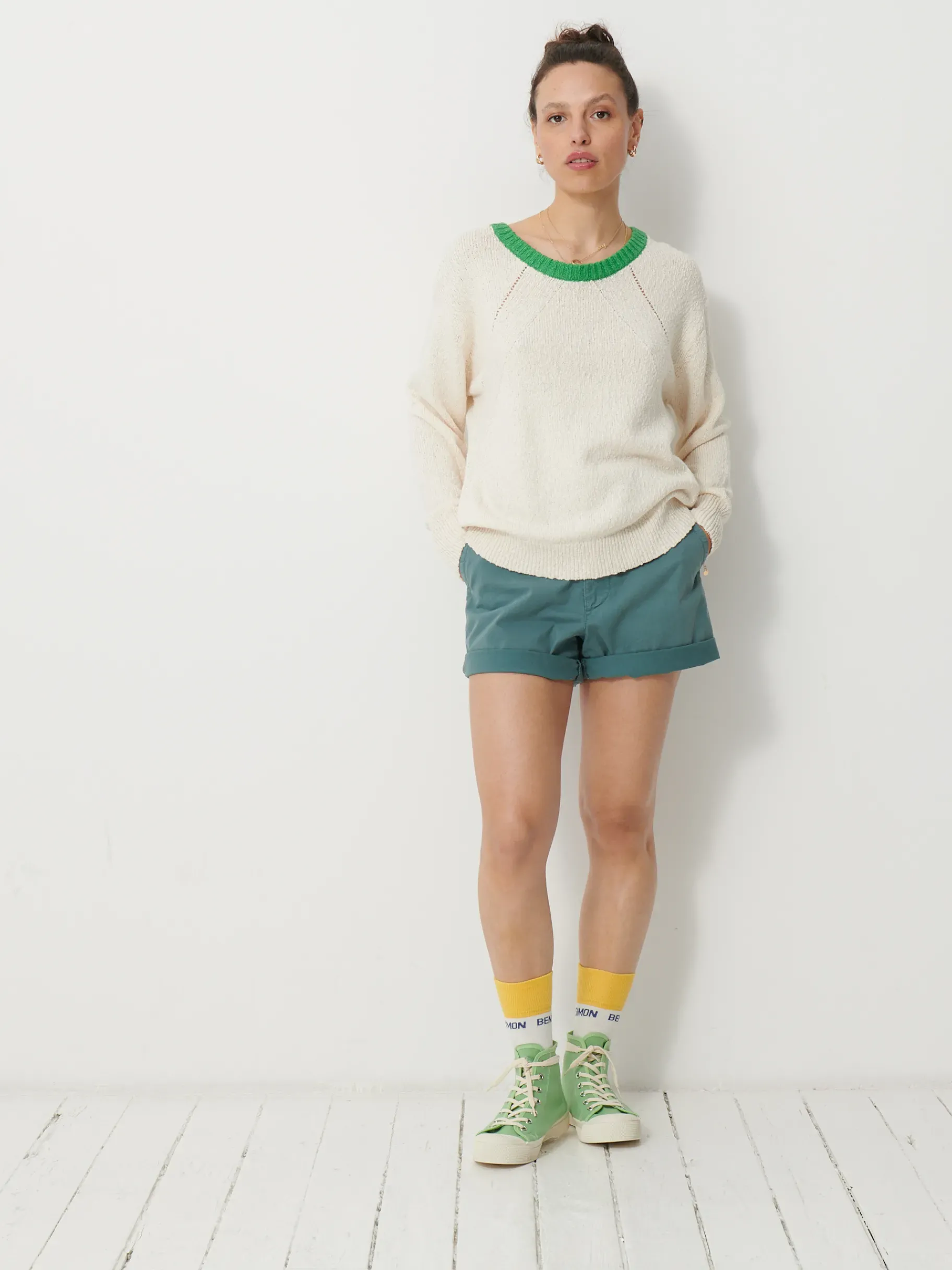 BENSIMON Pulls, Sweats & Gilets<Pull moby IVOIRE