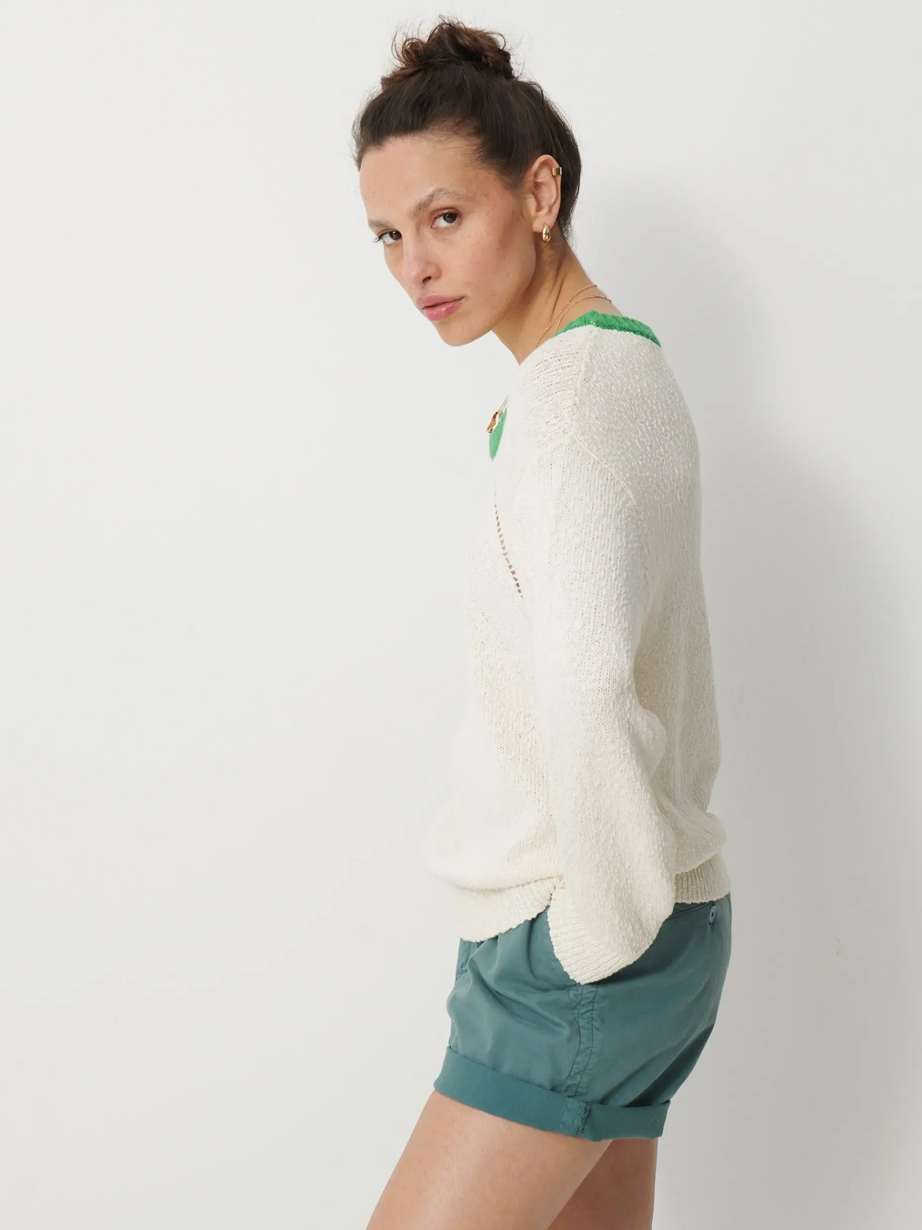 BENSIMON Pulls, Sweats & Gilets<Pull moby IVOIRE