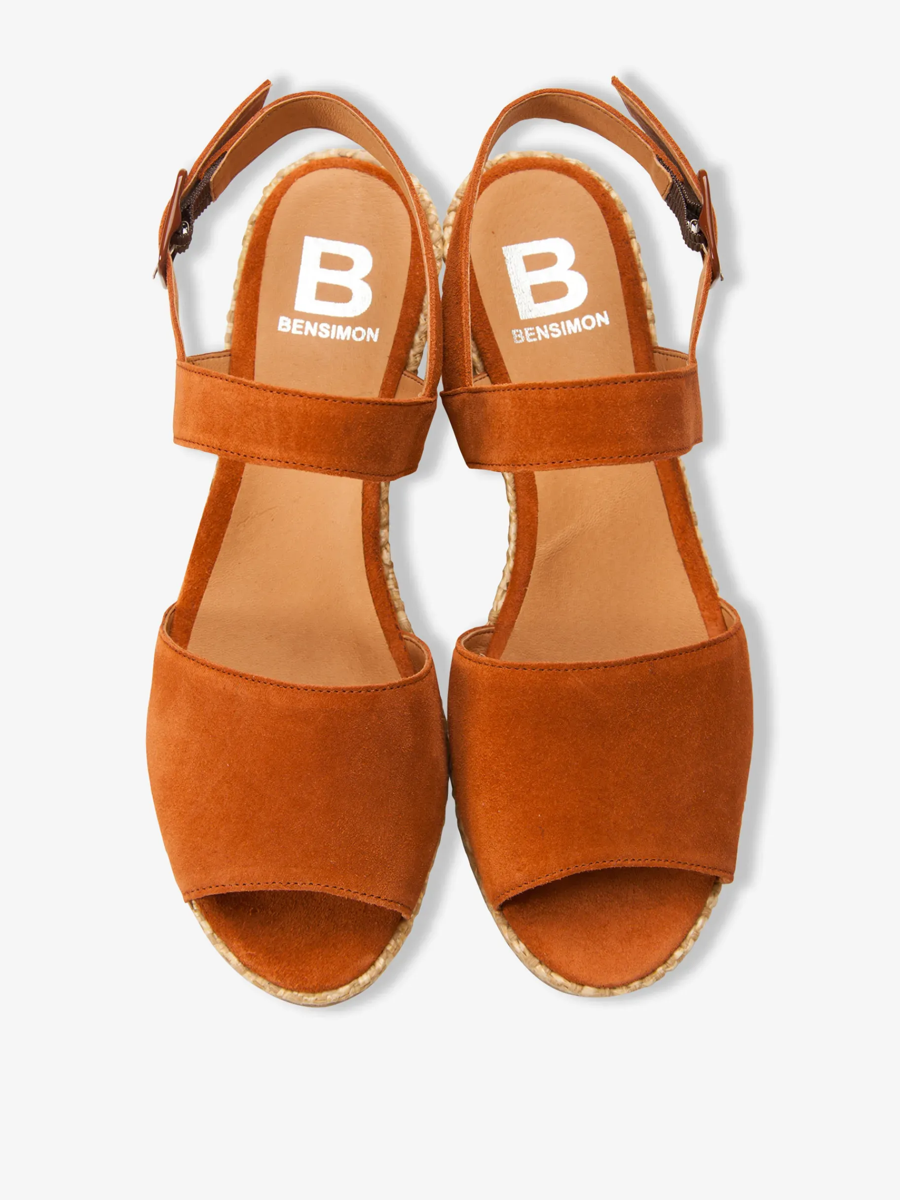 BENSIMON Chaussures<Sandales compensees suede CARAMEL