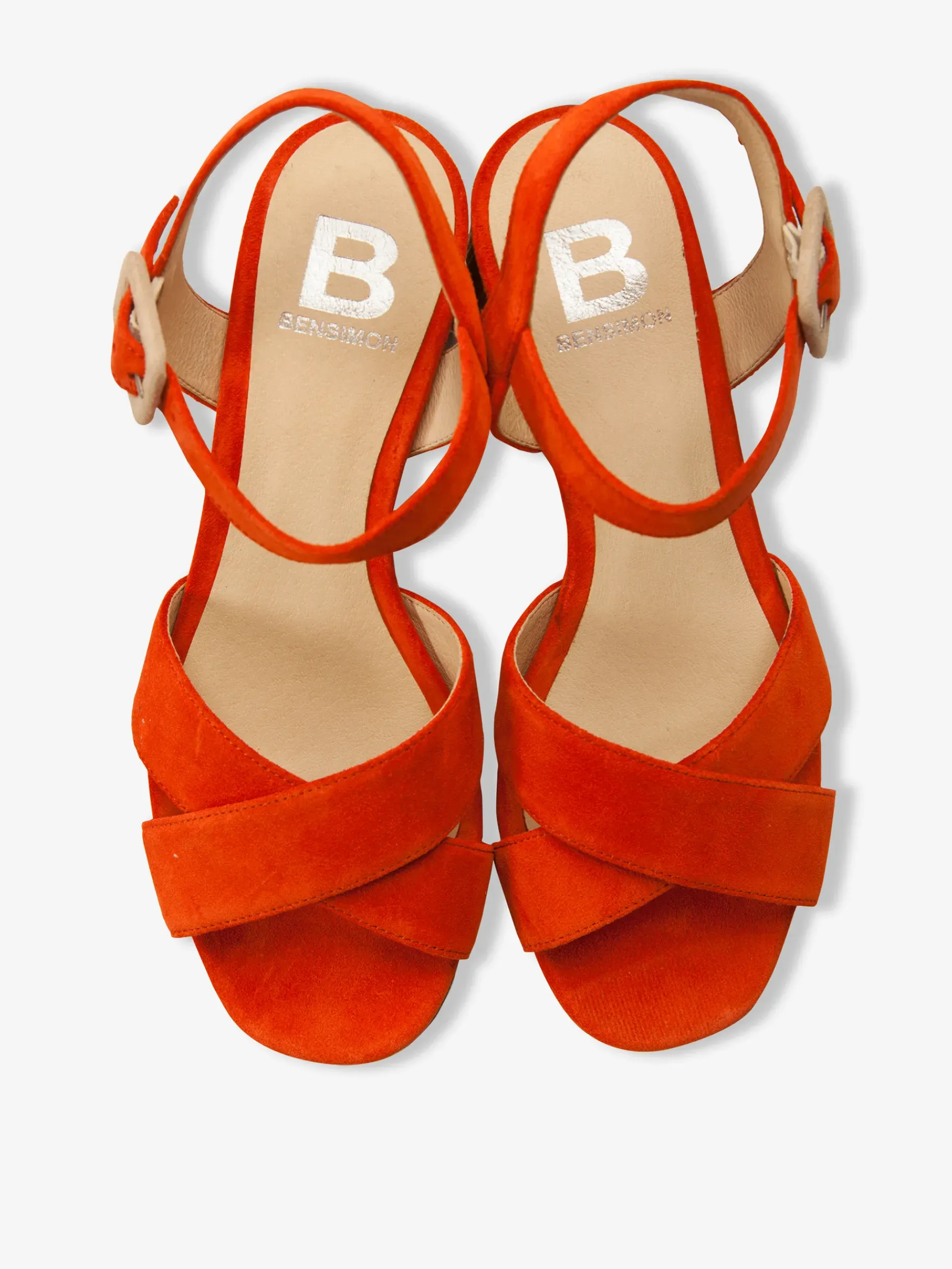 BENSIMON Chaussures<Sandales talon croisees COQUELICOT